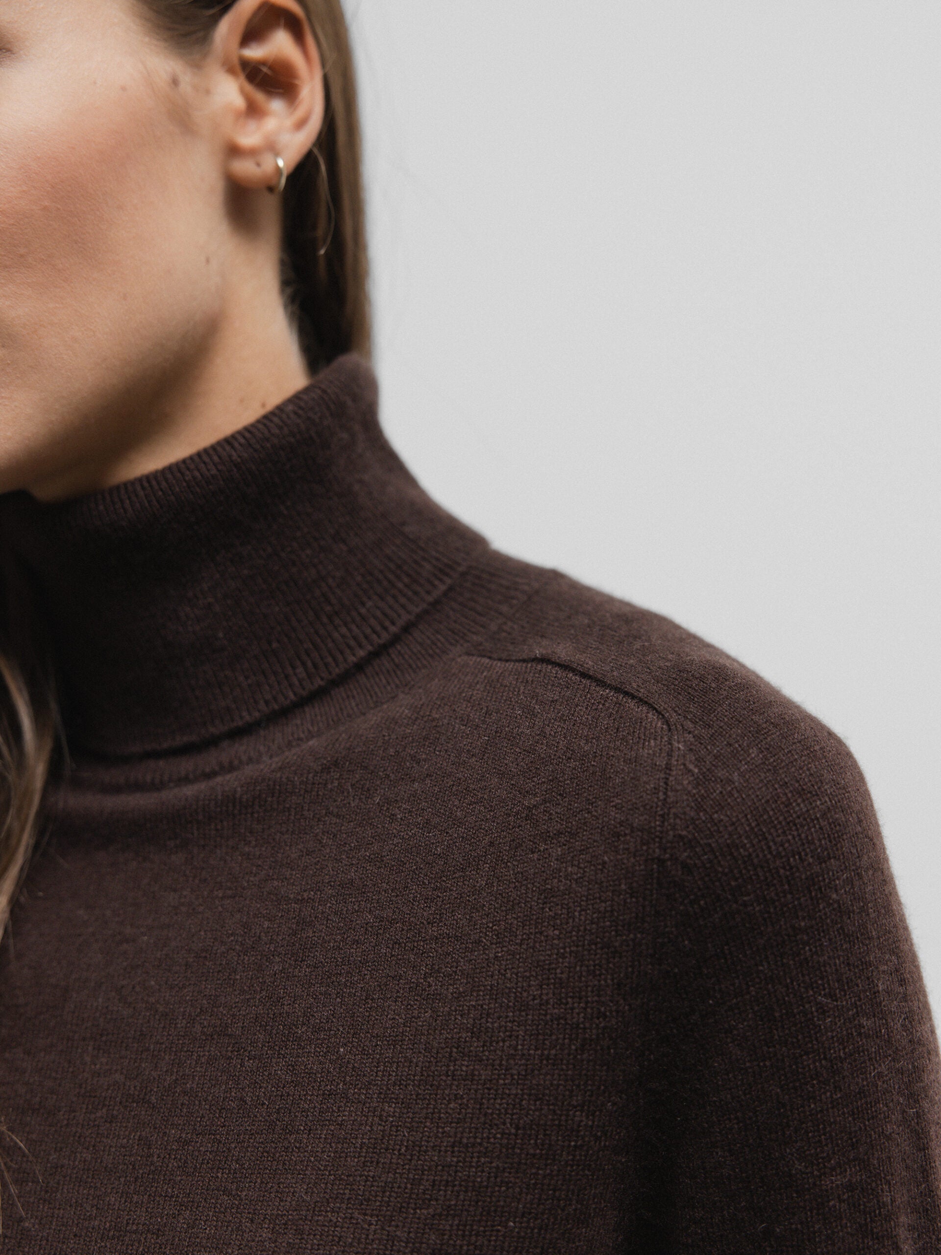 ALLUDE Rollkragenpullover aus Schurwolle Damen (49 DK BRAUN)