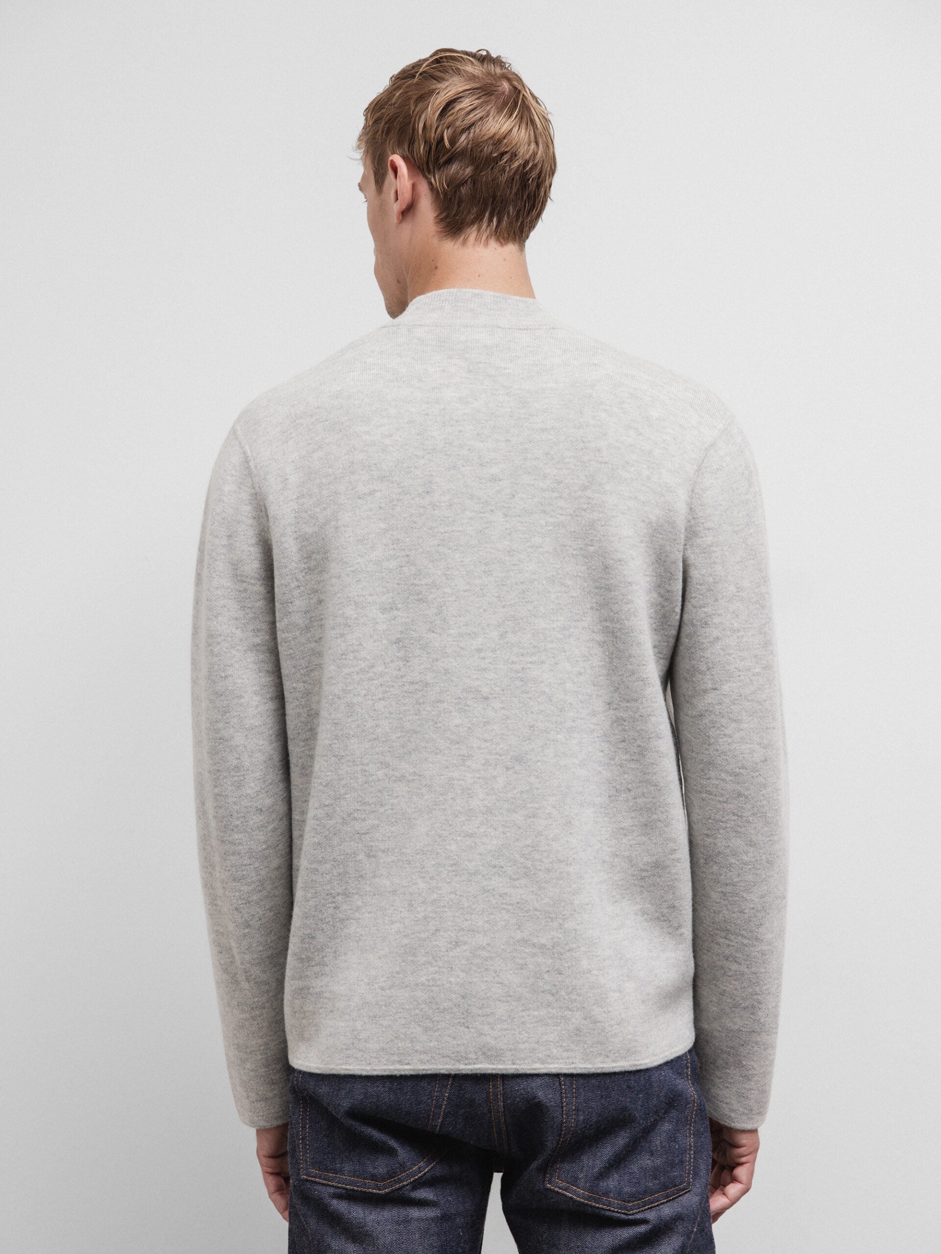 ALLUDE Strickjacke aus Schurwolle Herren (81 GRAU MEL)