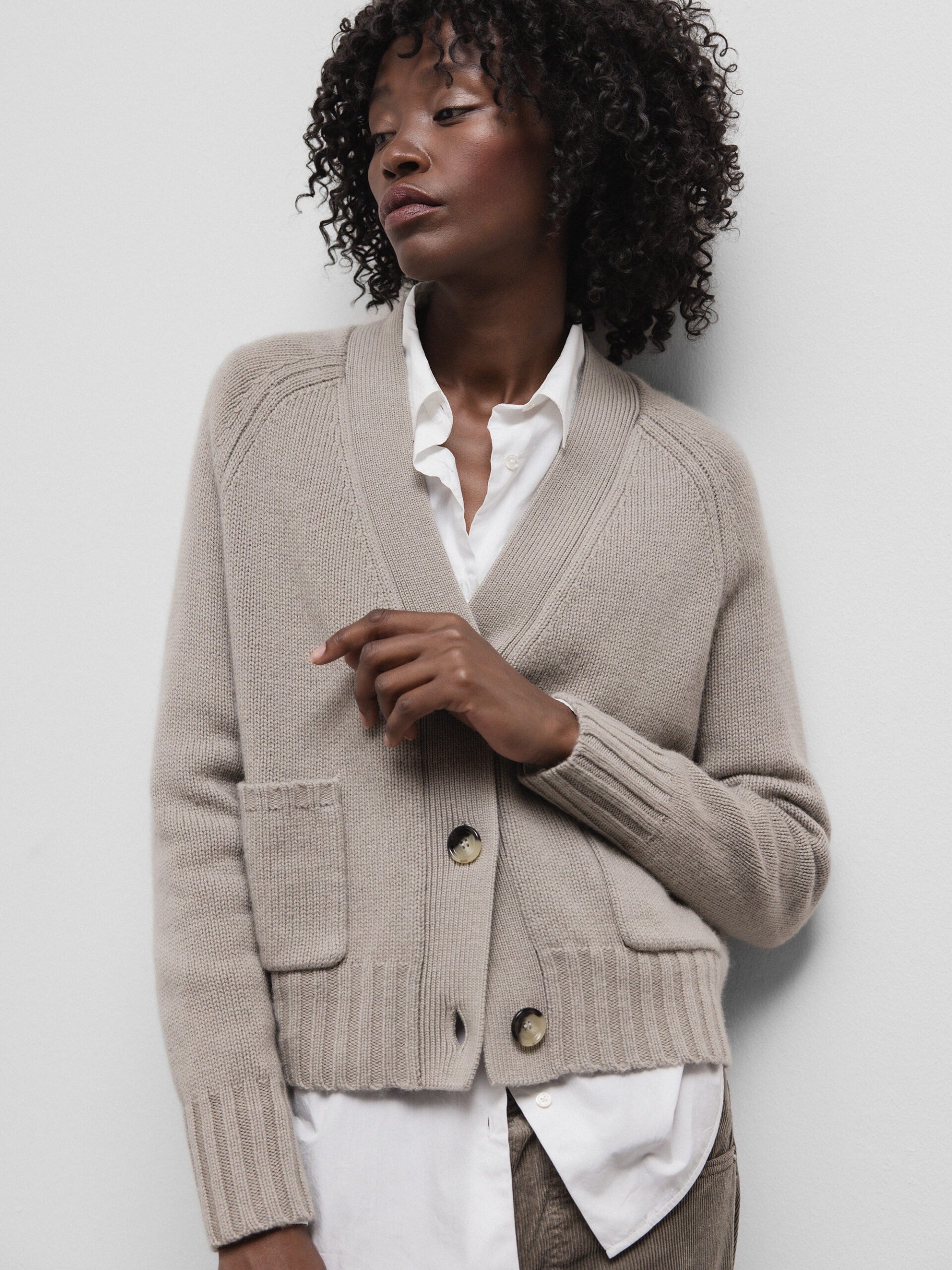 ALLUDE Strickjacke Damen (85 TAUPE)