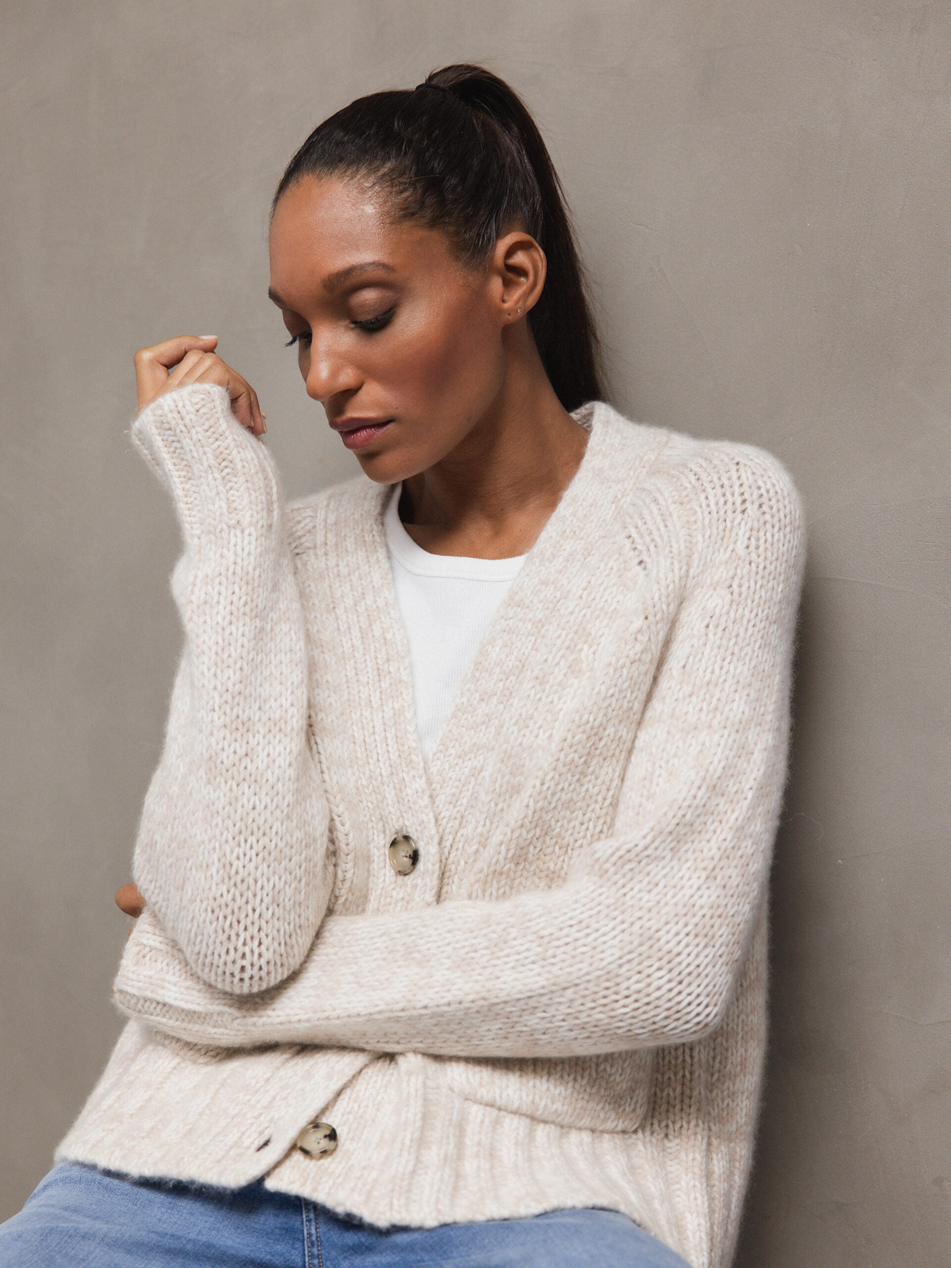 ALLUDE Strickjacke aus Cashmere Damen (48/40 BEIGE)