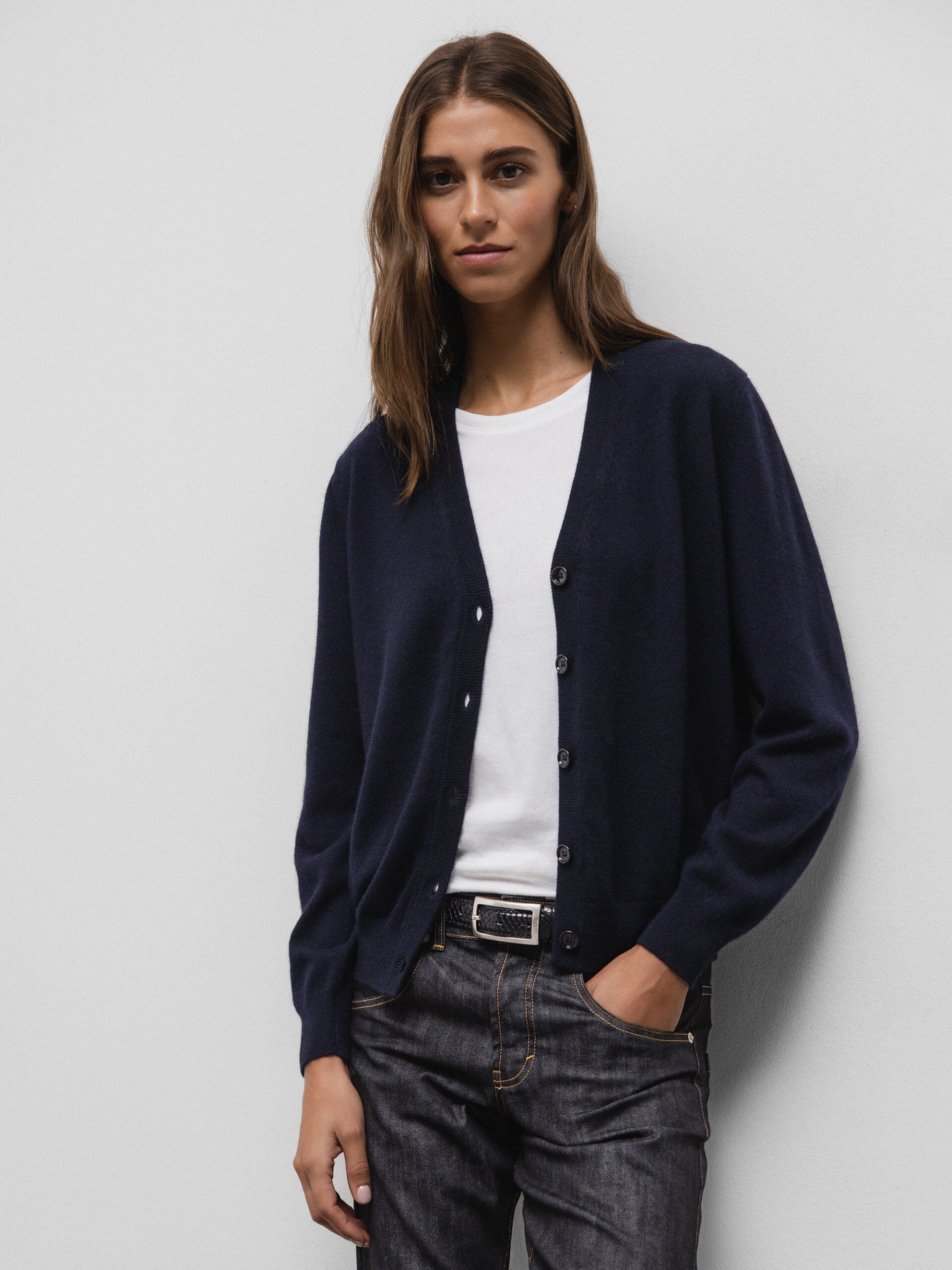 ALLUDE Strickjacke Damen (14 NAVY)