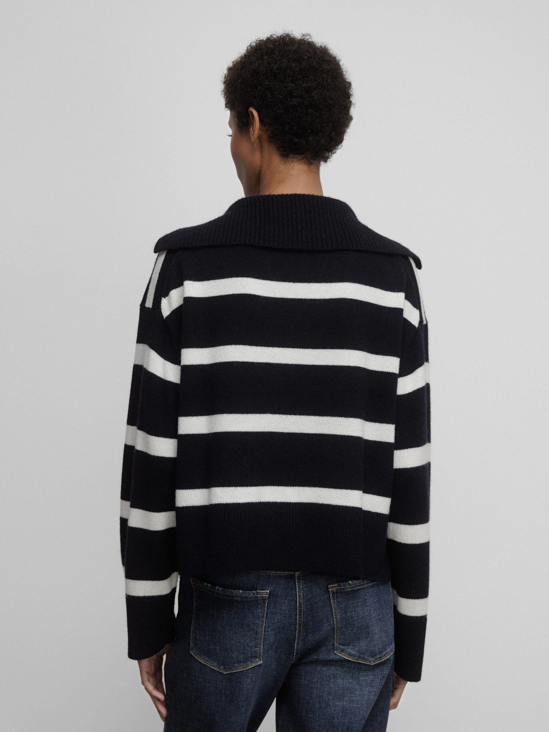 ALLUDE Pullover aus Schurwolle Damen (14/40 NAVY/OFF WHITE)