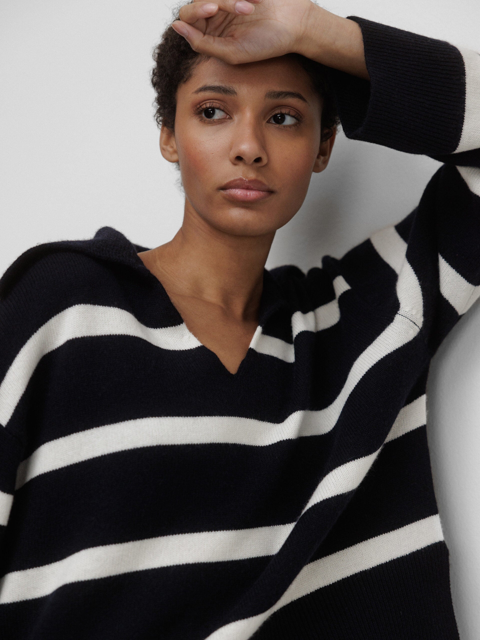 ALLUDE Pullover aus Schurwolle Damen (14/40 NAVY/OFF WHITE)