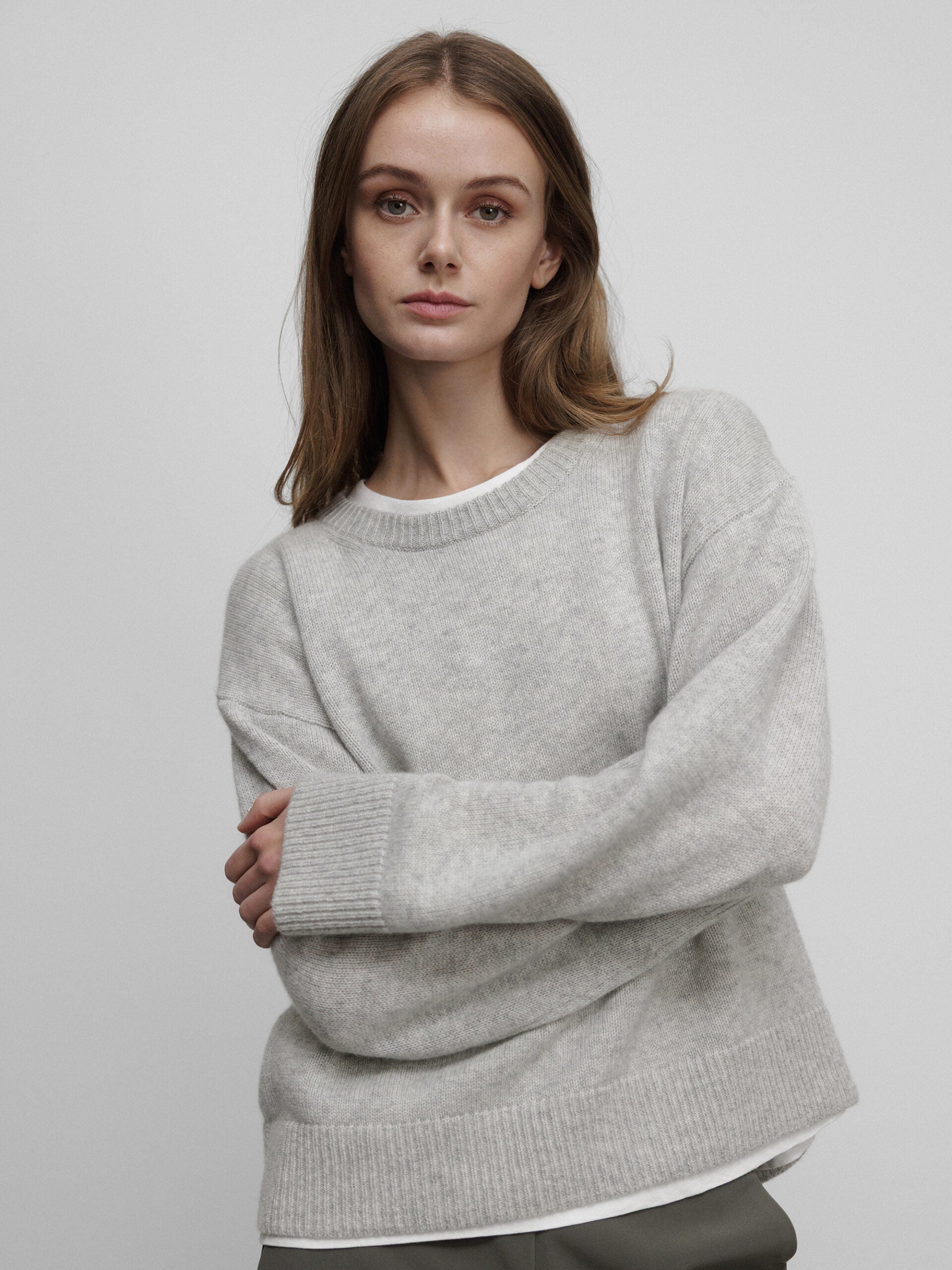 ALLUDE Pullover aus Cashmere Damen (81 SILBER MEL)