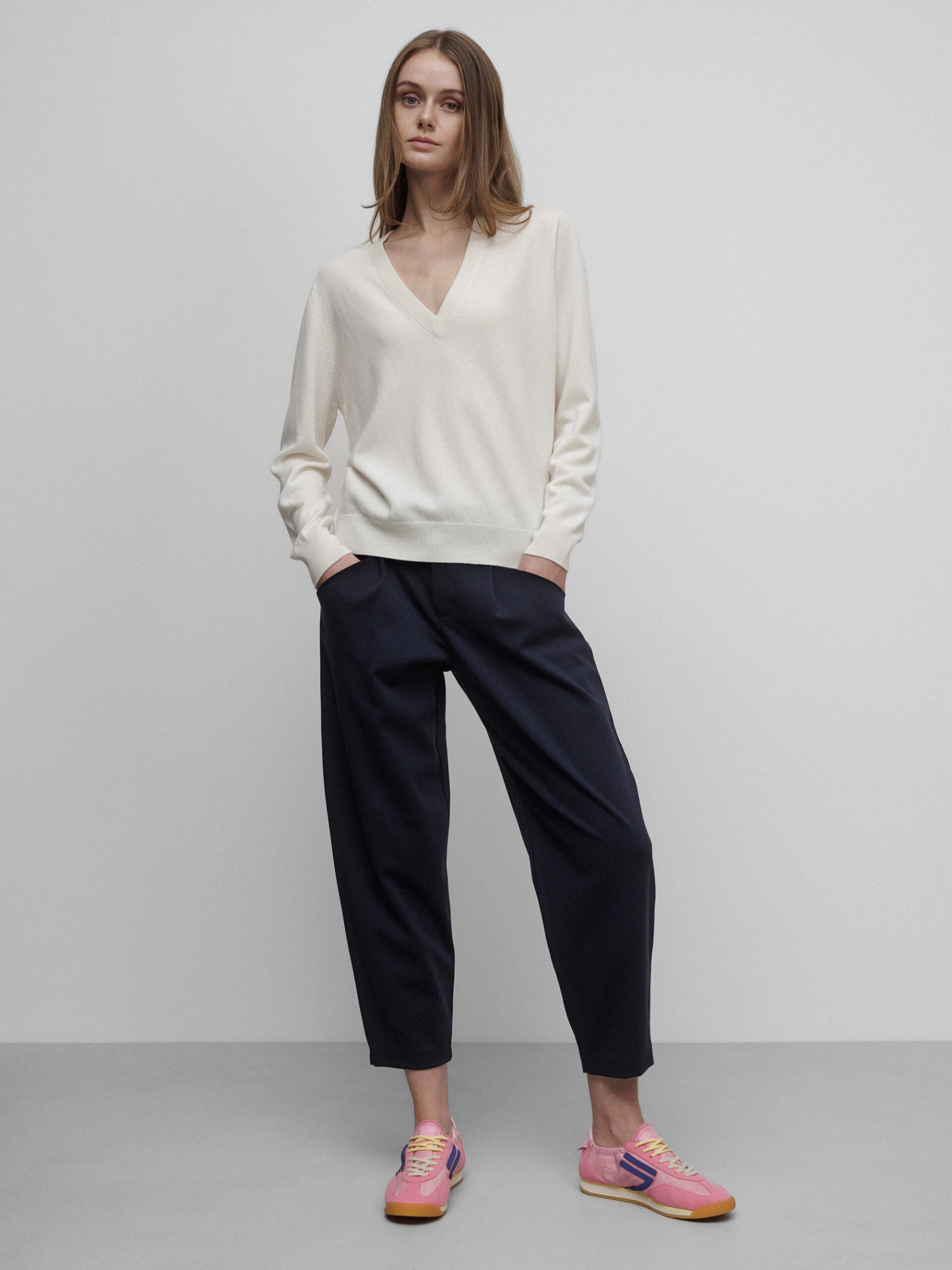 ALLUDE Feinstrickpullover aus Cashmere Damen (40 WEISS)