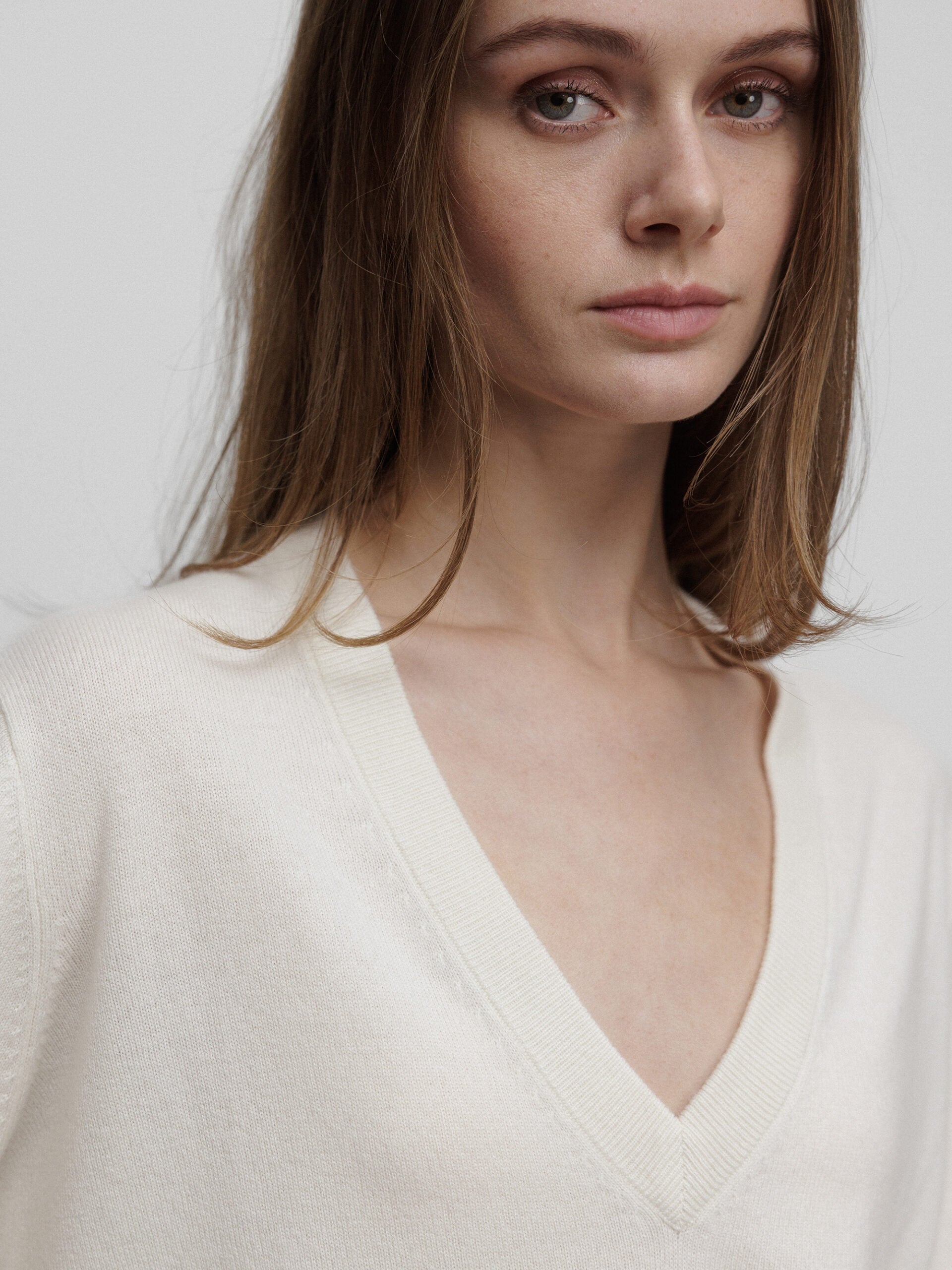ALLUDE Feinstrickpullover aus Cashmere Damen (40 WEISS)