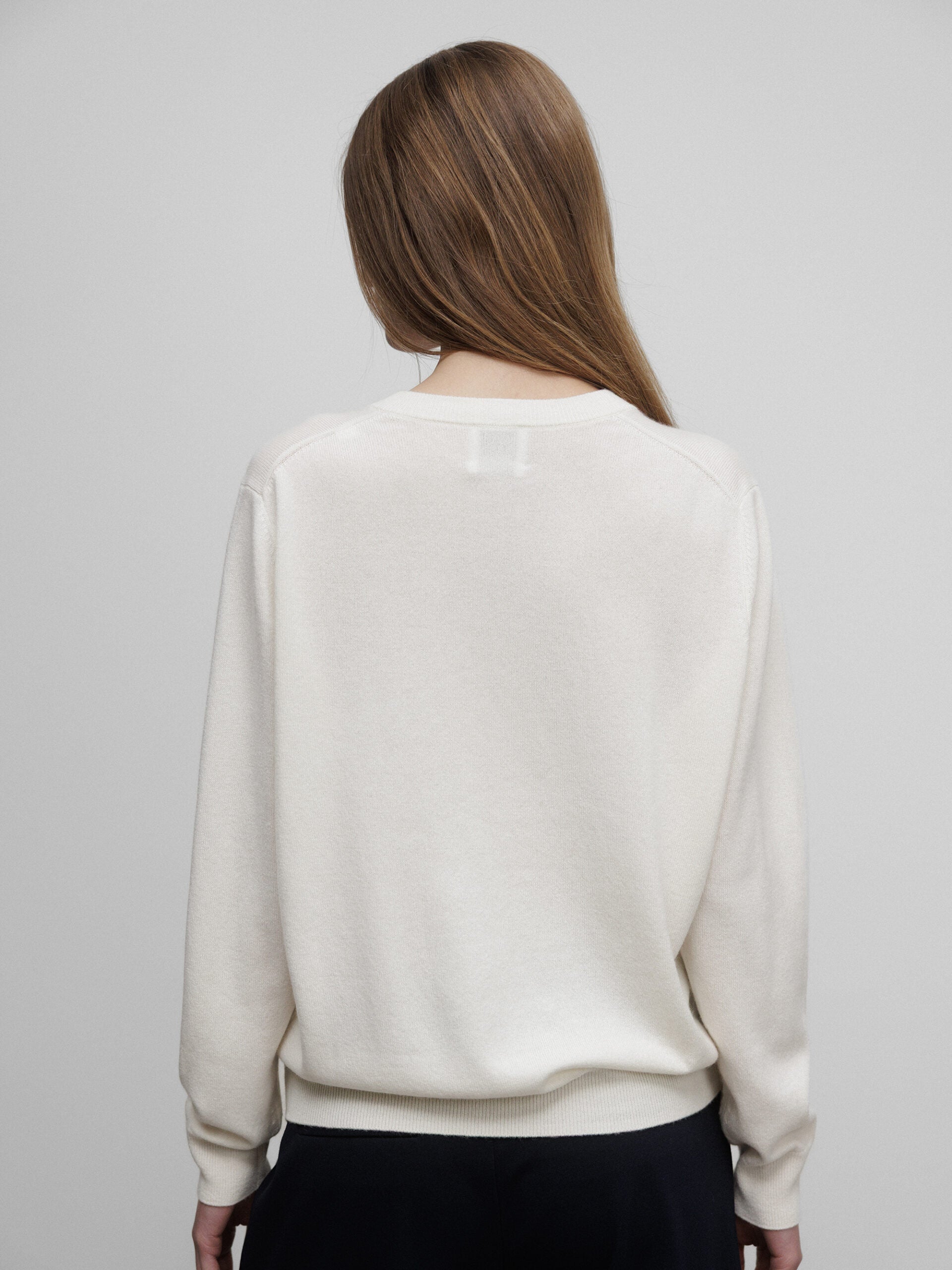 ALLUDE Feinstrickpullover aus Cashmere Damen (40 WEISS)