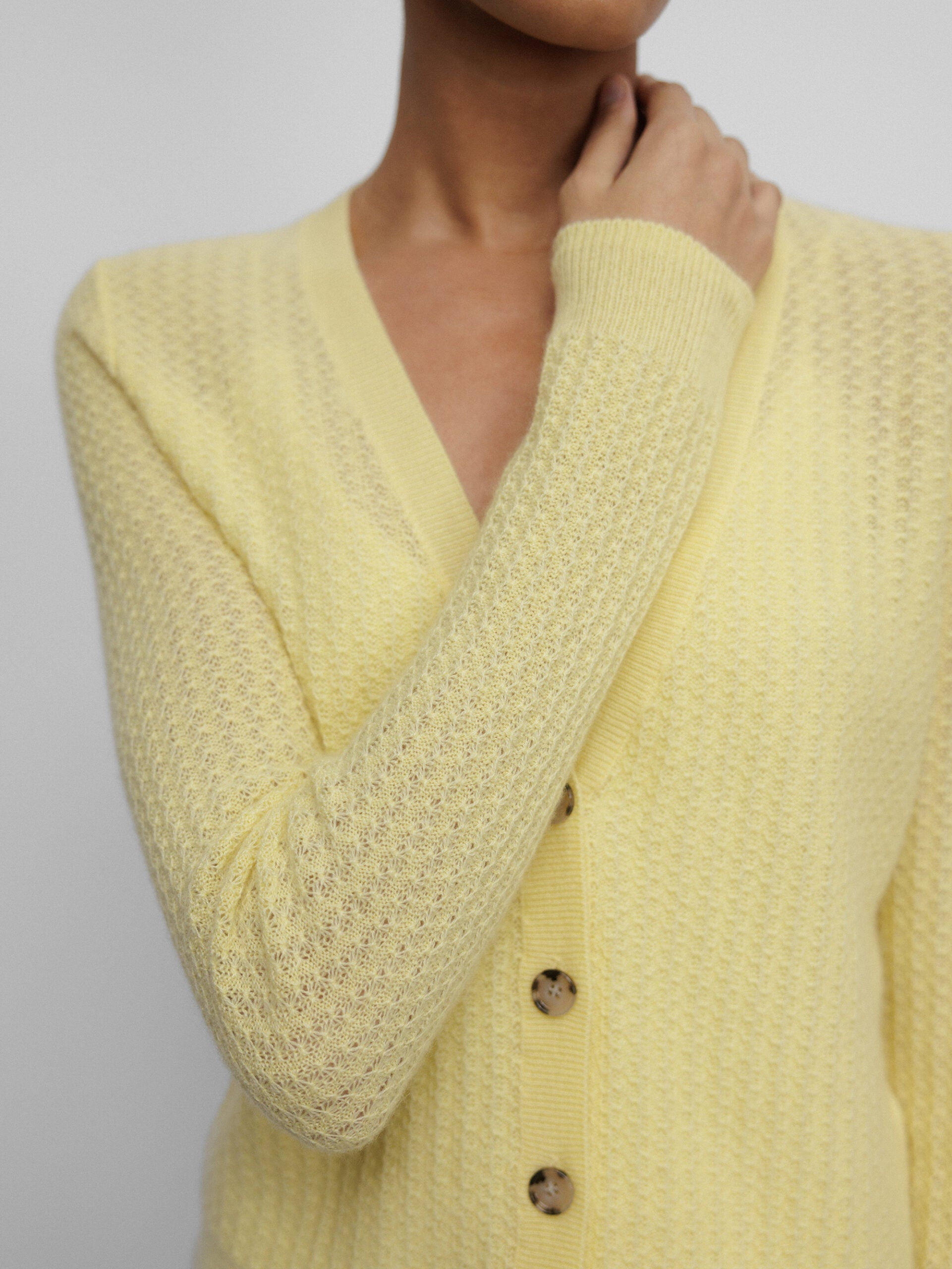 ALLUDE Strickjacke aus Cashmere Damen (21 GELB)