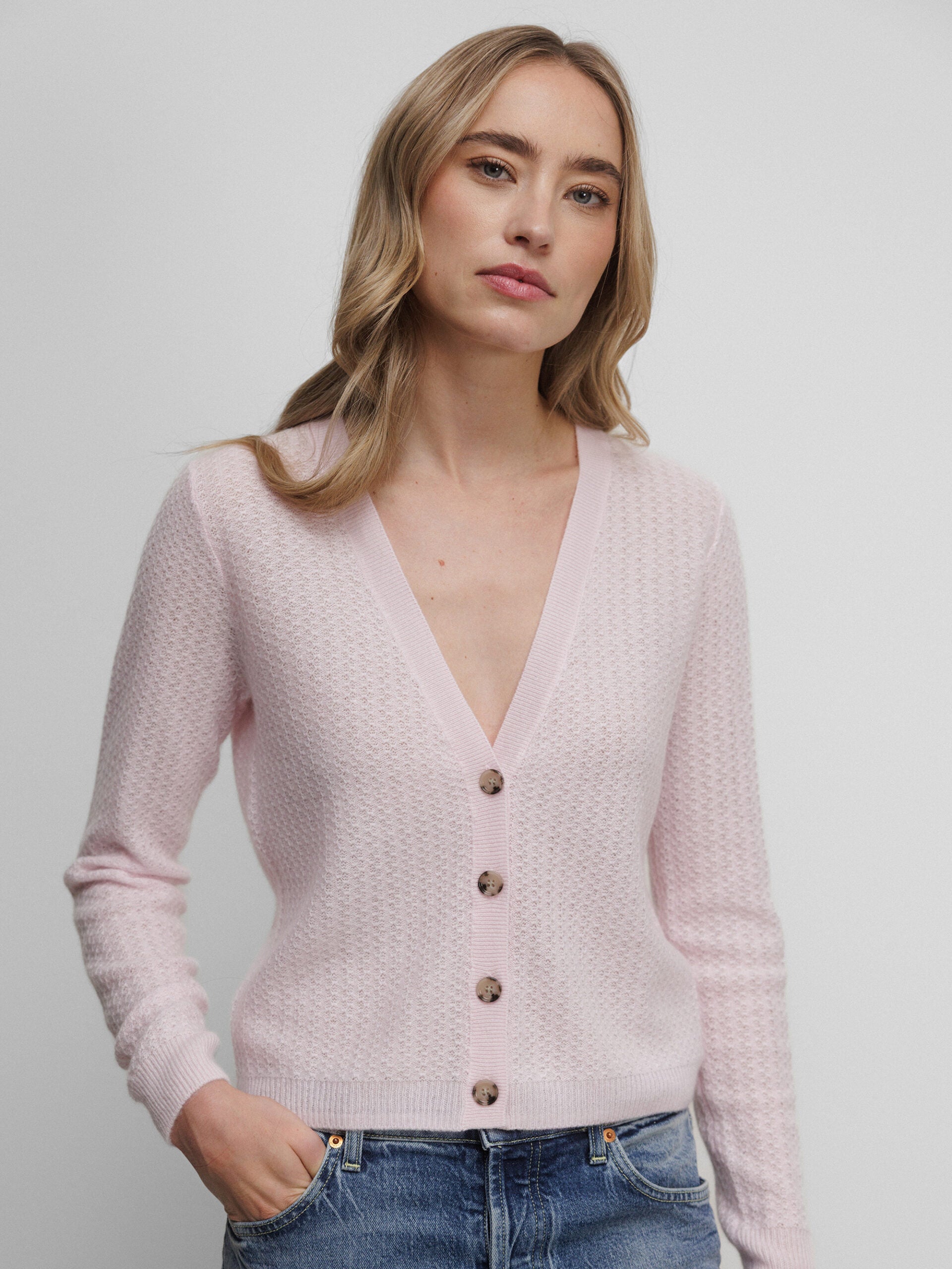 ALLUDE Strickjacke aus Cashmere Damen (60 ROSA)