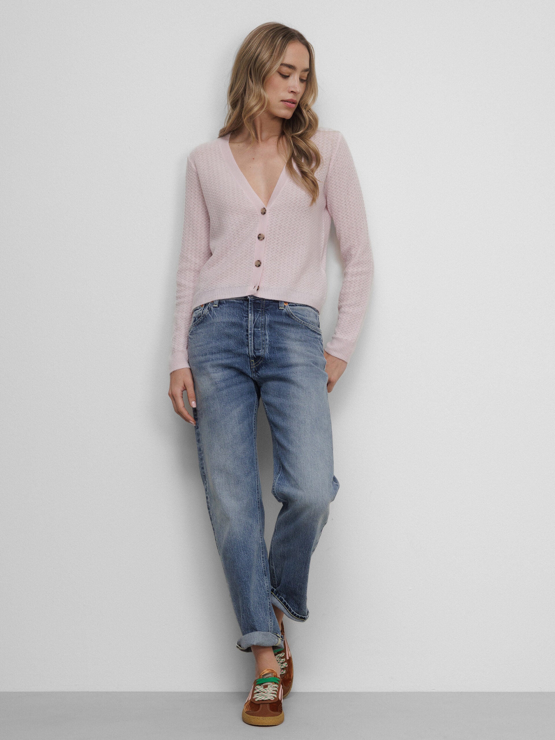 ALLUDE Strickjacke aus Cashmere Damen (60 ROSA)