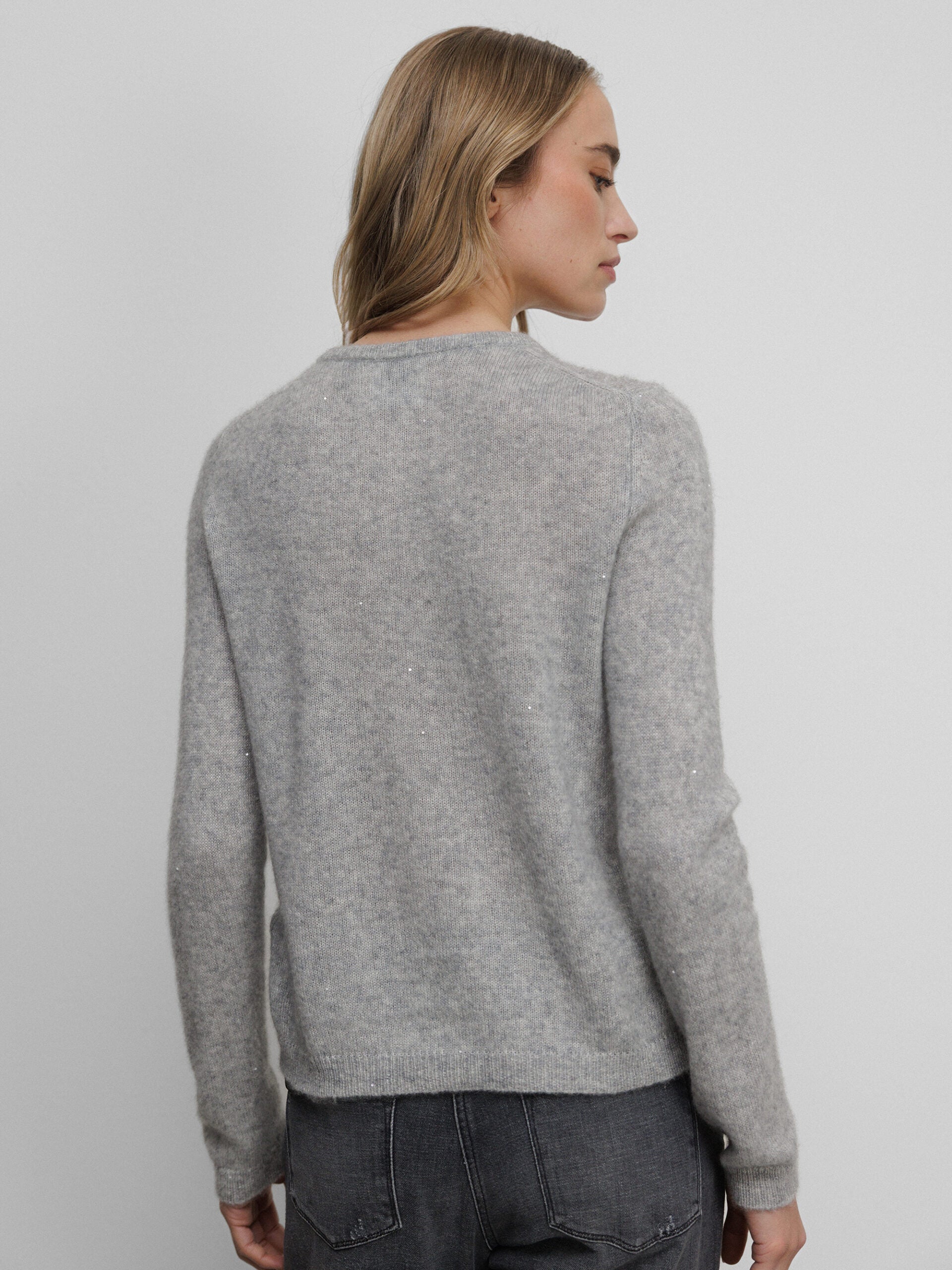 ALLUDE Strickjacke aus Cashmere mit Lochstrick Damen (83 GRAU MEL)