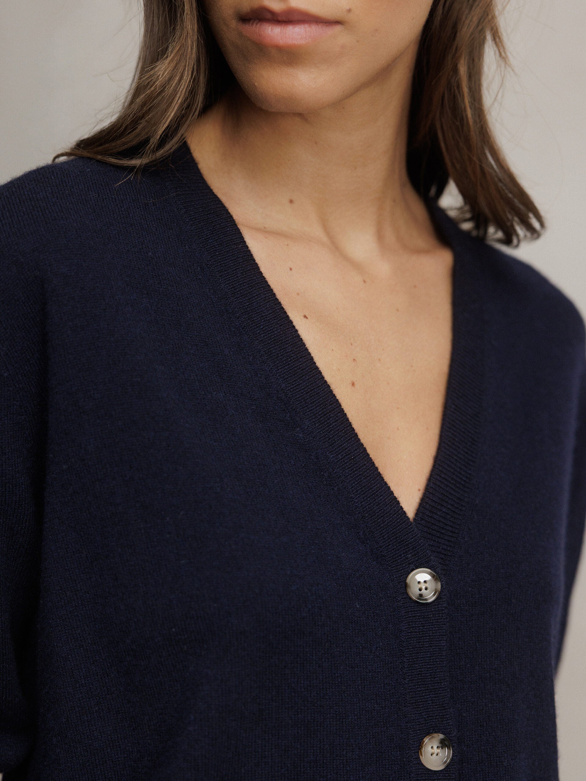 ALLUDE Strickjacke aus Cashmere Damen (14 NAVY)