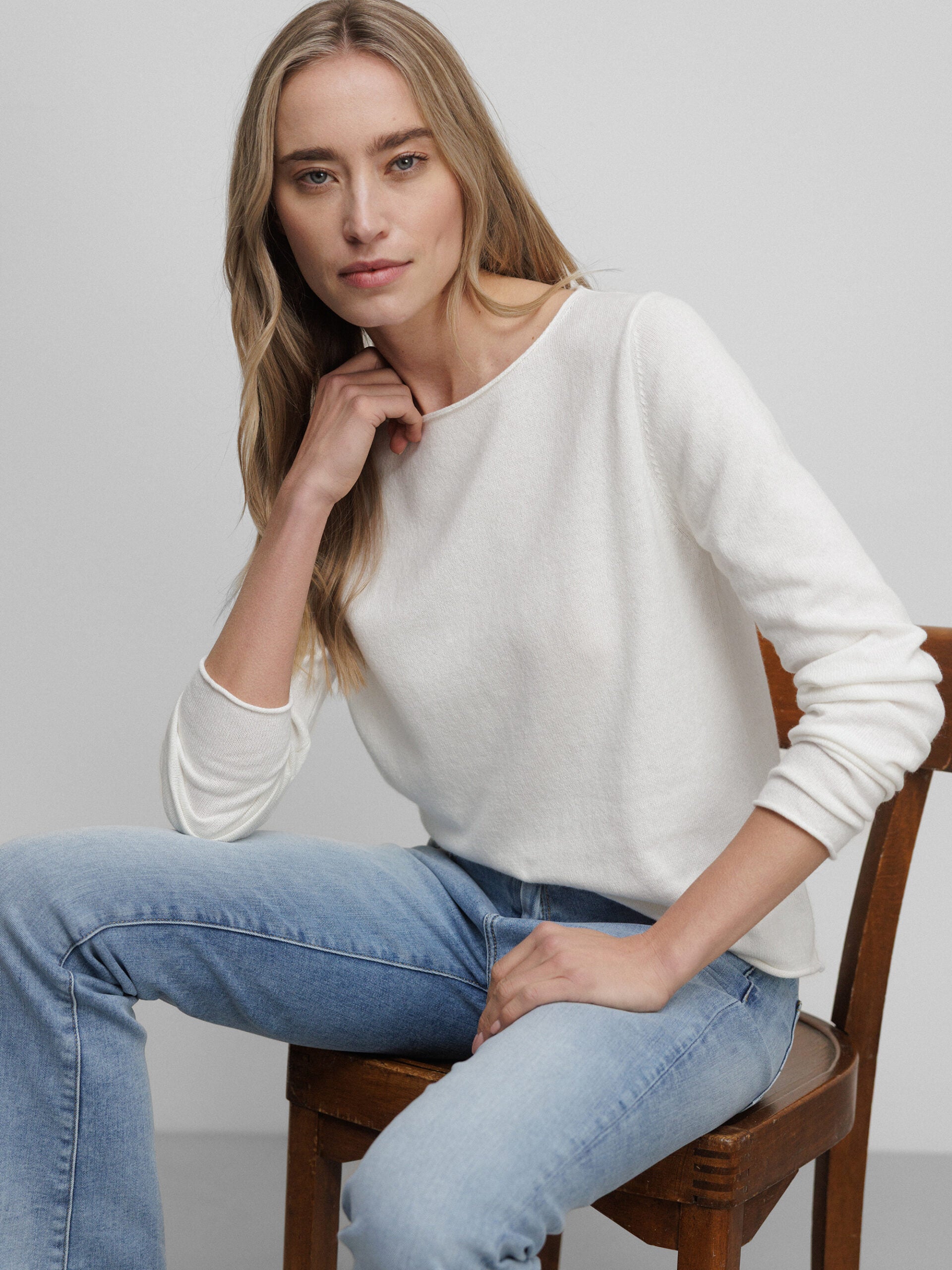 ALLUDE Feinstrickpullover Damen (40 OFF WHITE)
