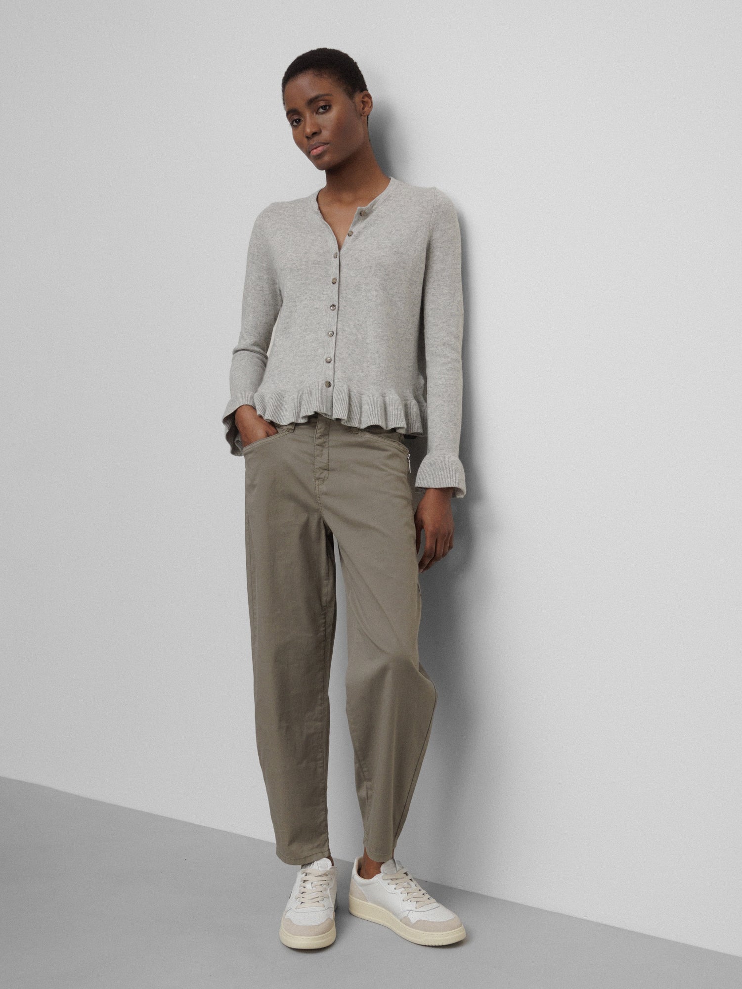 ALLUDE Strickjacke Damen (81 L GREY MEL)