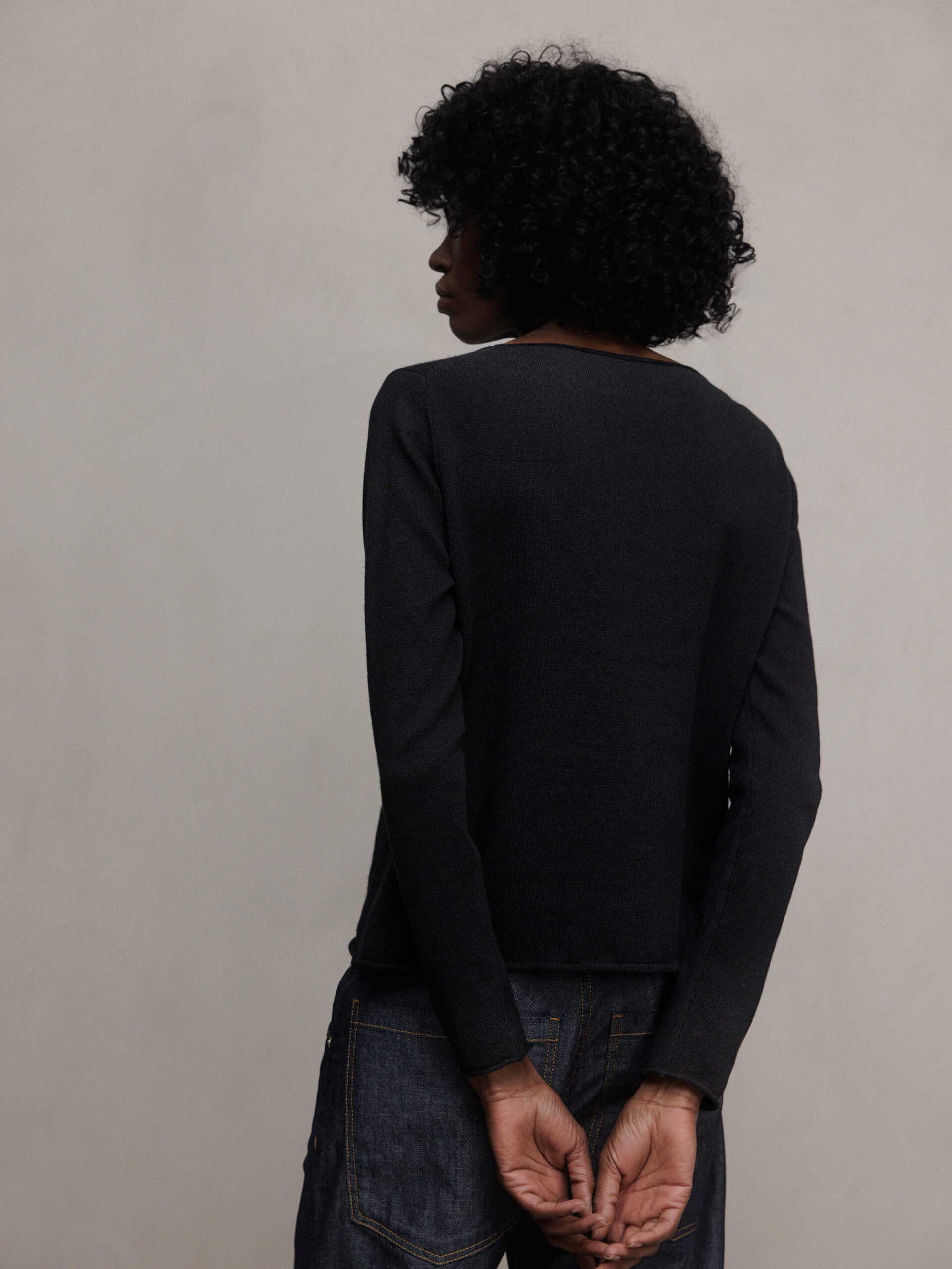 ALLUDE Feinstrickpullover Damen (90 SCHWARZ)