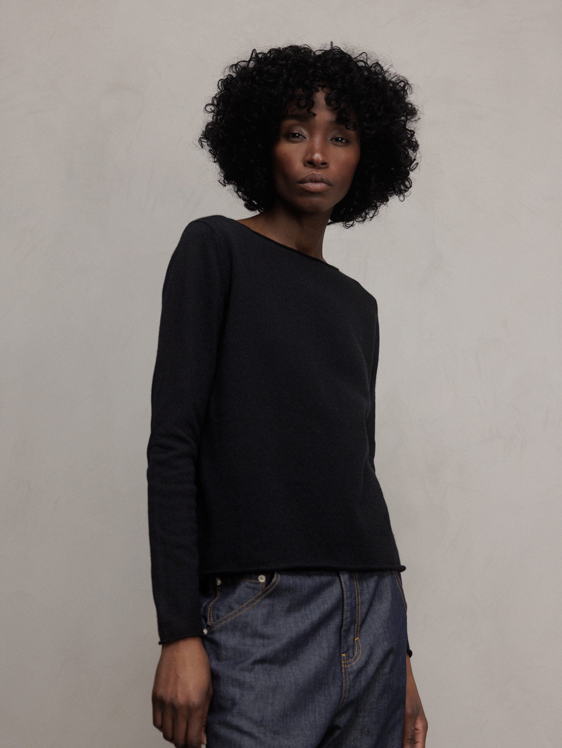 ALLUDE Feinstrickpullover Damen (90 SCHWARZ)