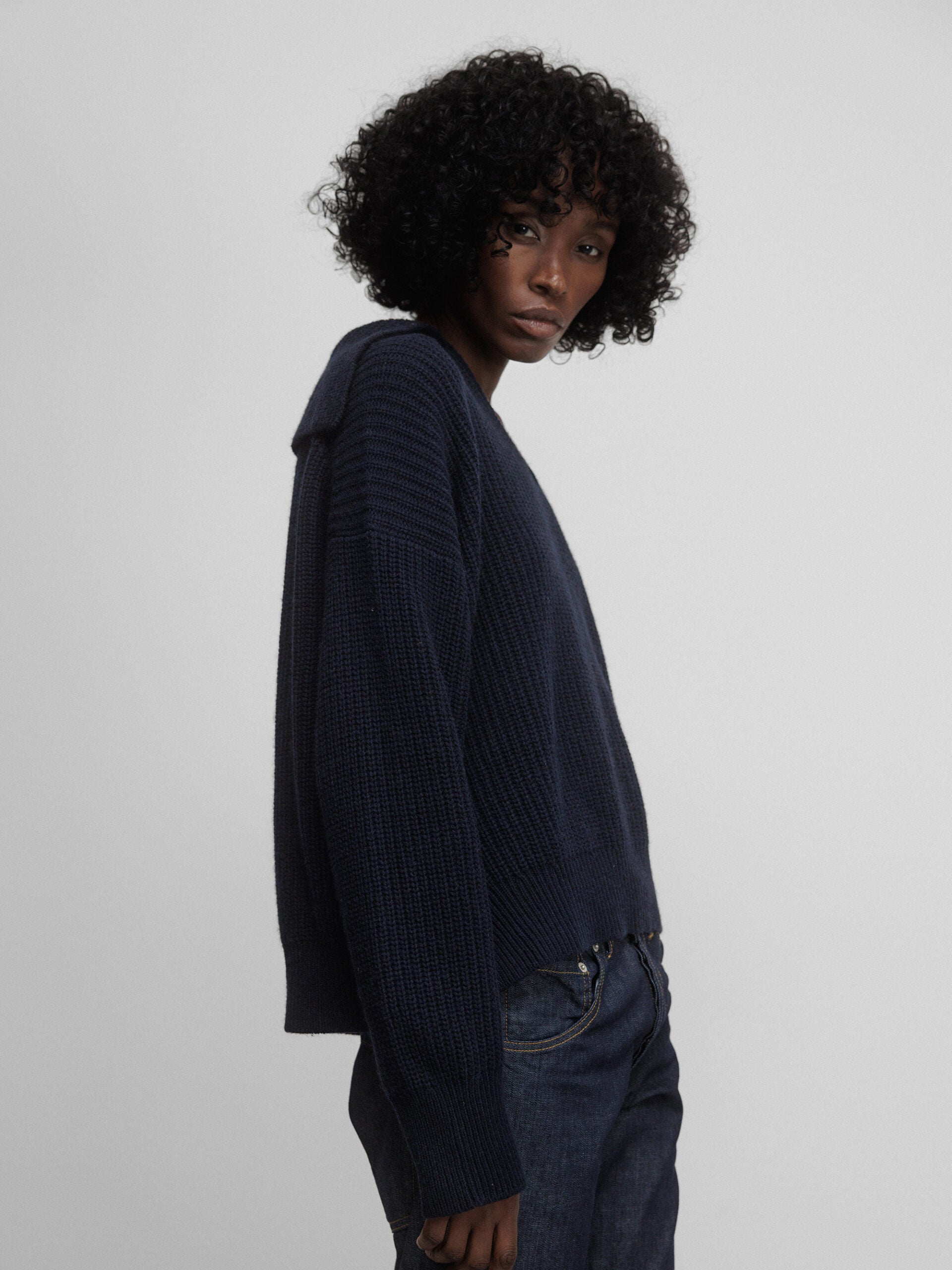 ALLUDE Pullover aus Baumwolle Damen (14 NAVY)