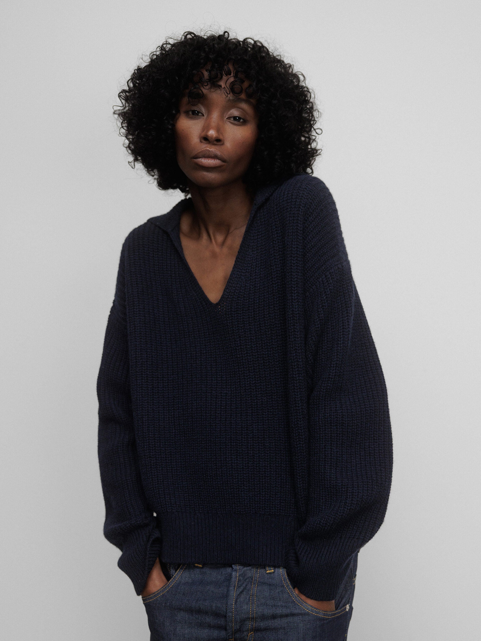 ALLUDE Pullover aus Baumwolle Damen (14 NAVY)