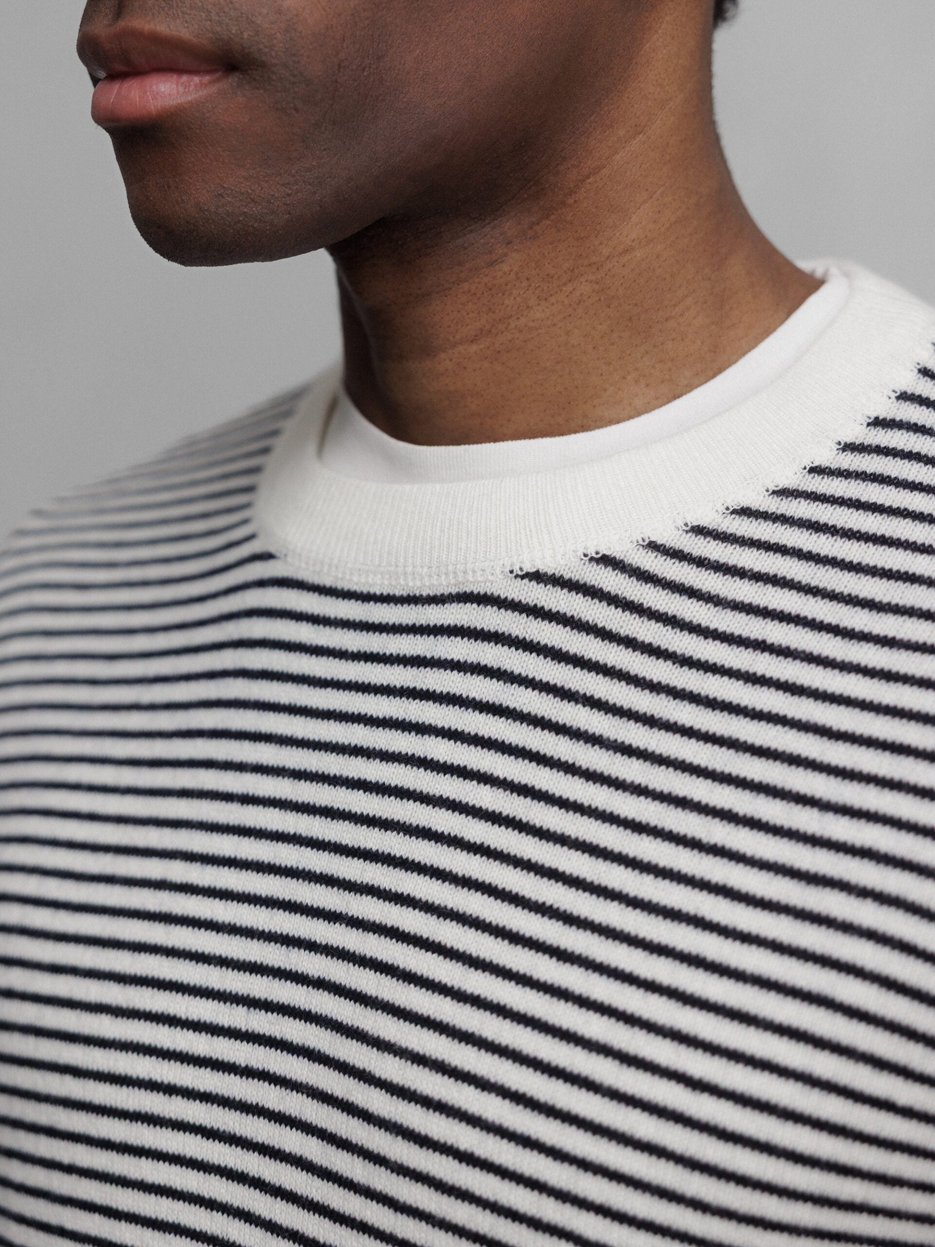 ALLUDE Feinstrickpullover aus Baumwolle Herren (40/14 NAVY/ECRU)