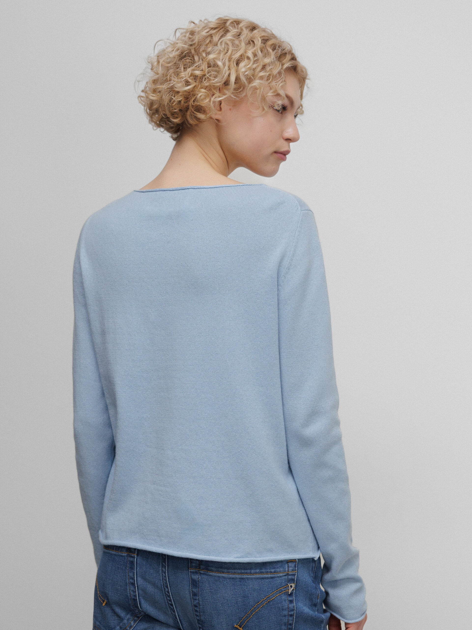 ALLUDE Feinstrickpullover Damen (11 SKYBLUE)