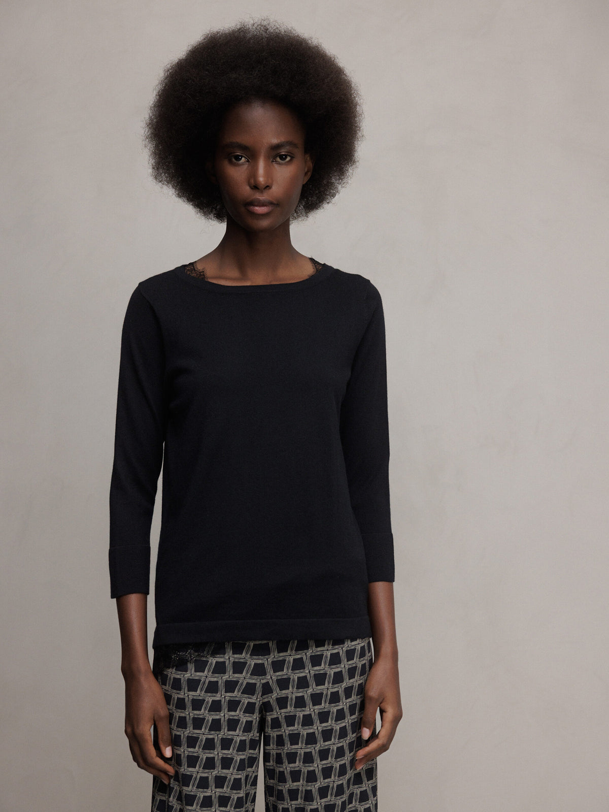 ALLUDE Feinstrickpullover Damen (90 SCHWARZ)