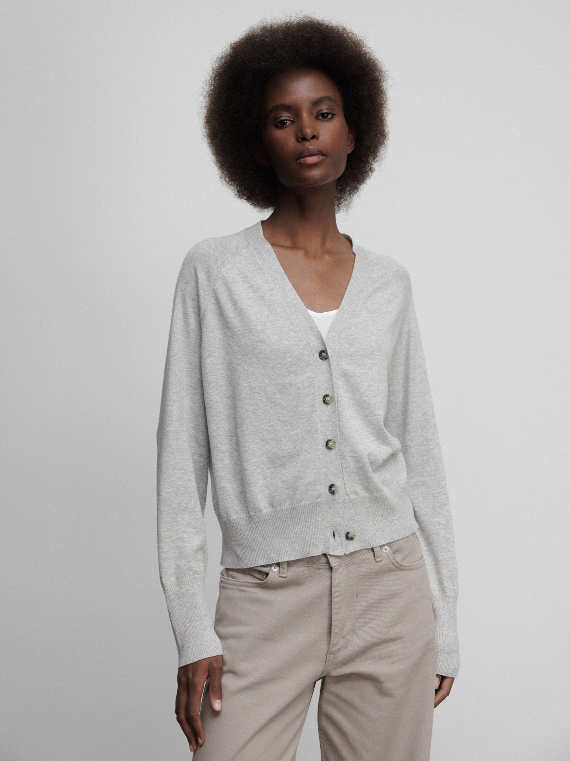 ALLUDE Strickjacke Damen (81 L GREY MEL)