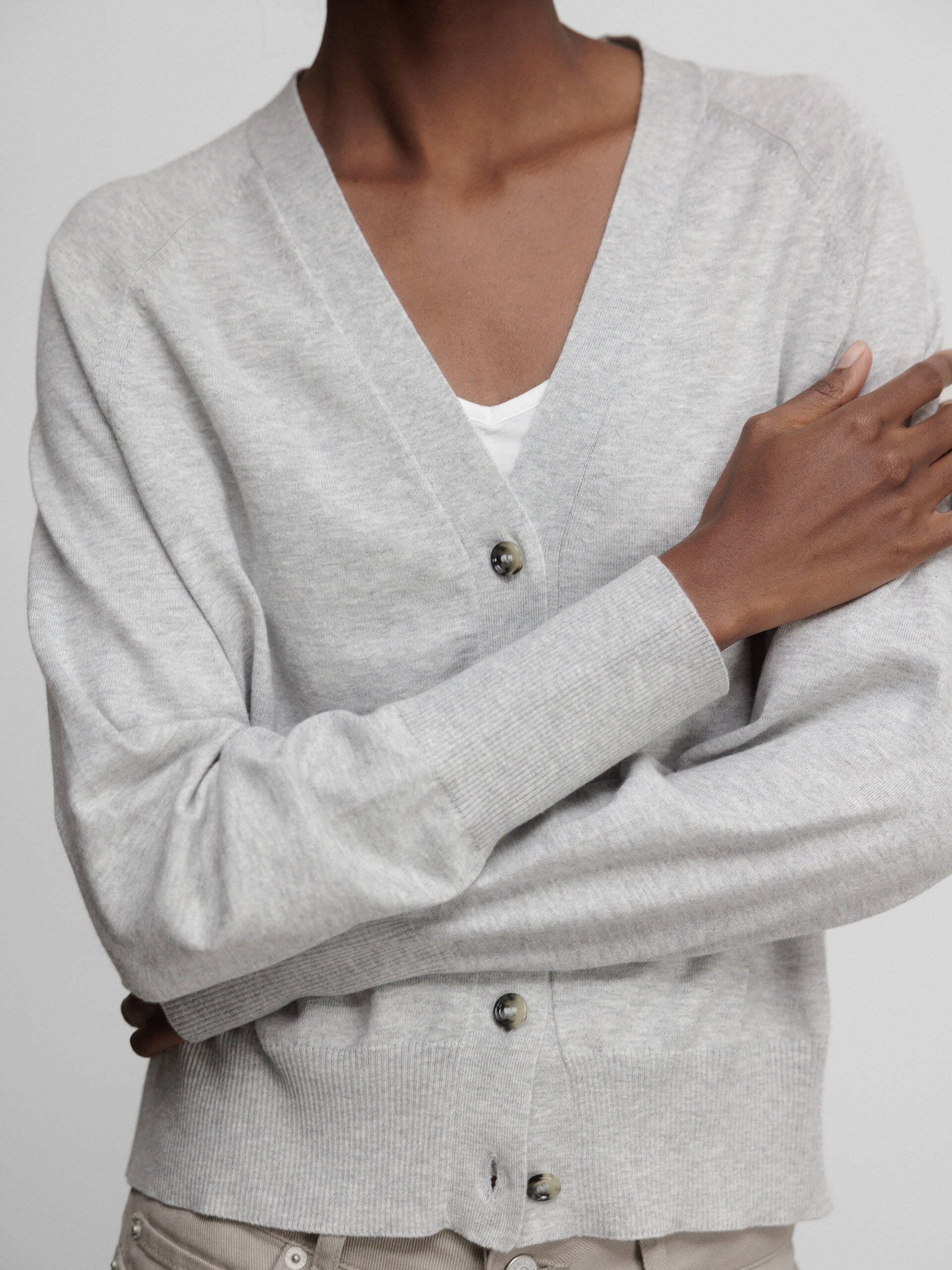 ALLUDE Strickjacke Damen (81 L GREY MEL)