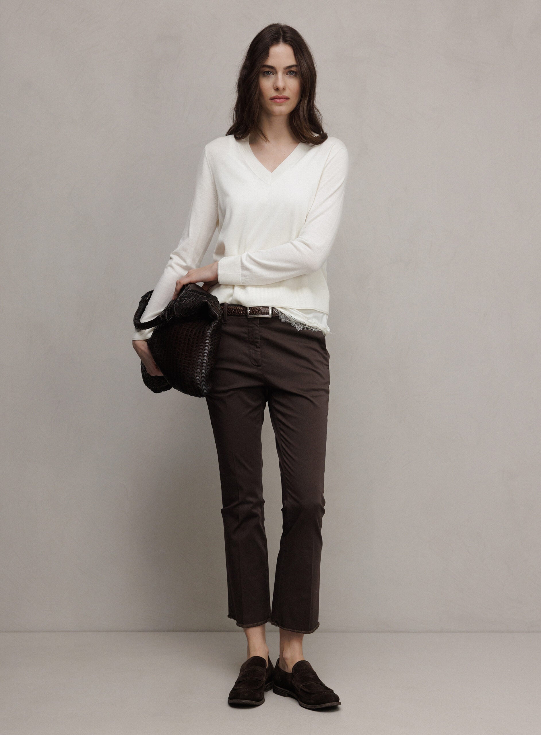 ALLUDE Feinstrickpullover aus Schurwolle Damen (440 WEISS)