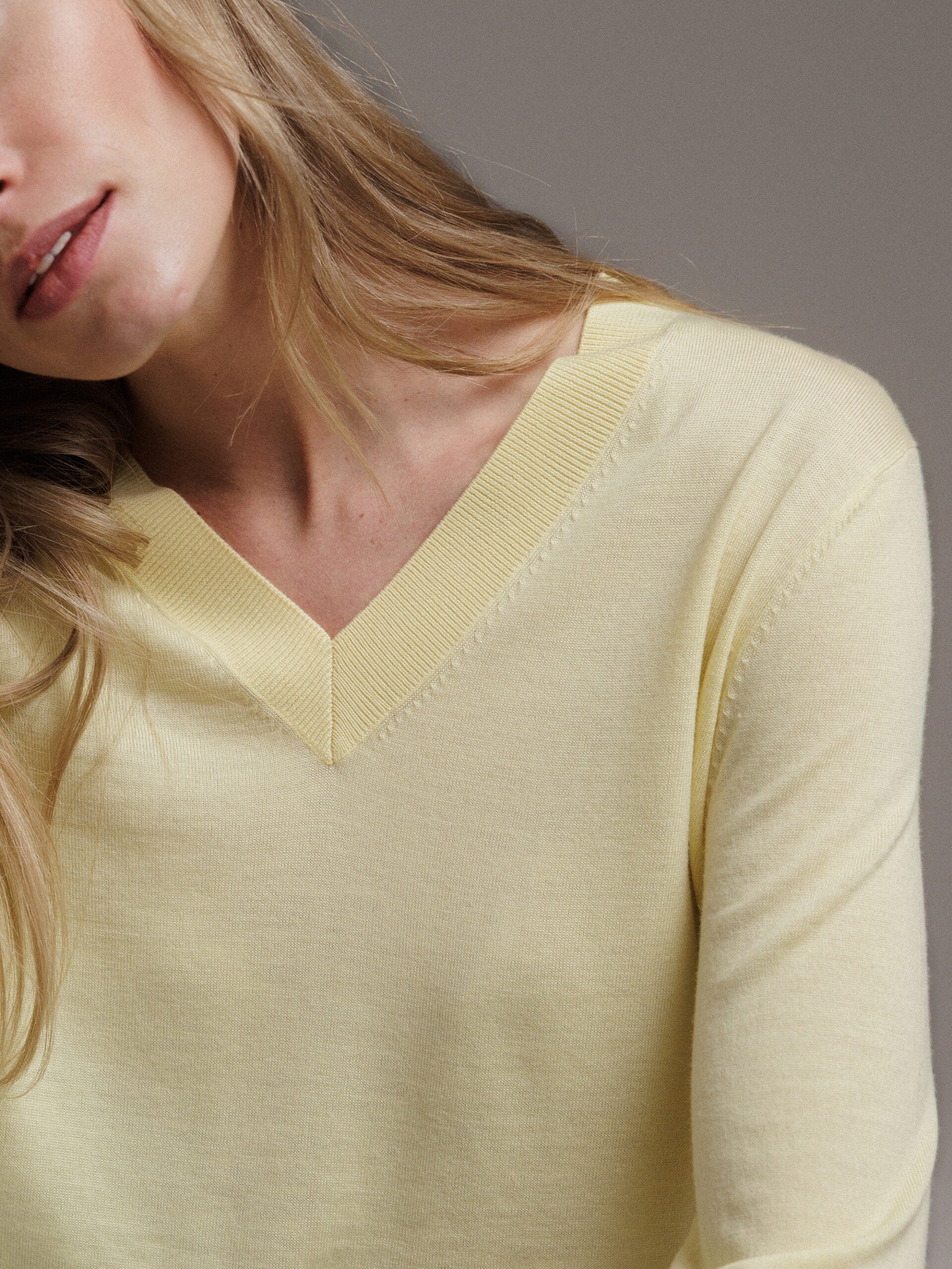 ALLUDE Feinstrickpullover aus Schurwolle Damen (421 GELB)