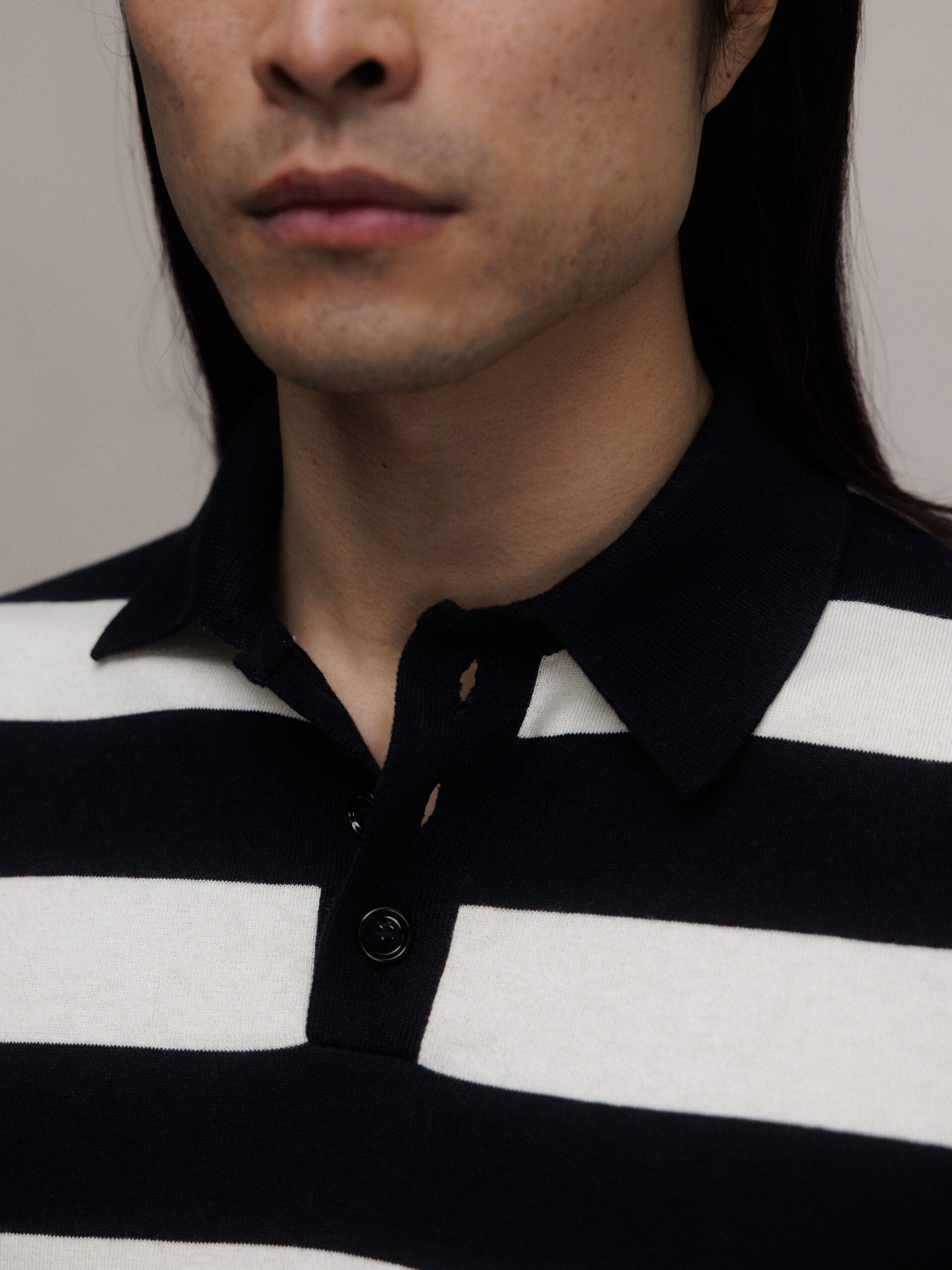 ALLUDE Strick-Poloshirt Herren (40/14 NAVY/ECRU)