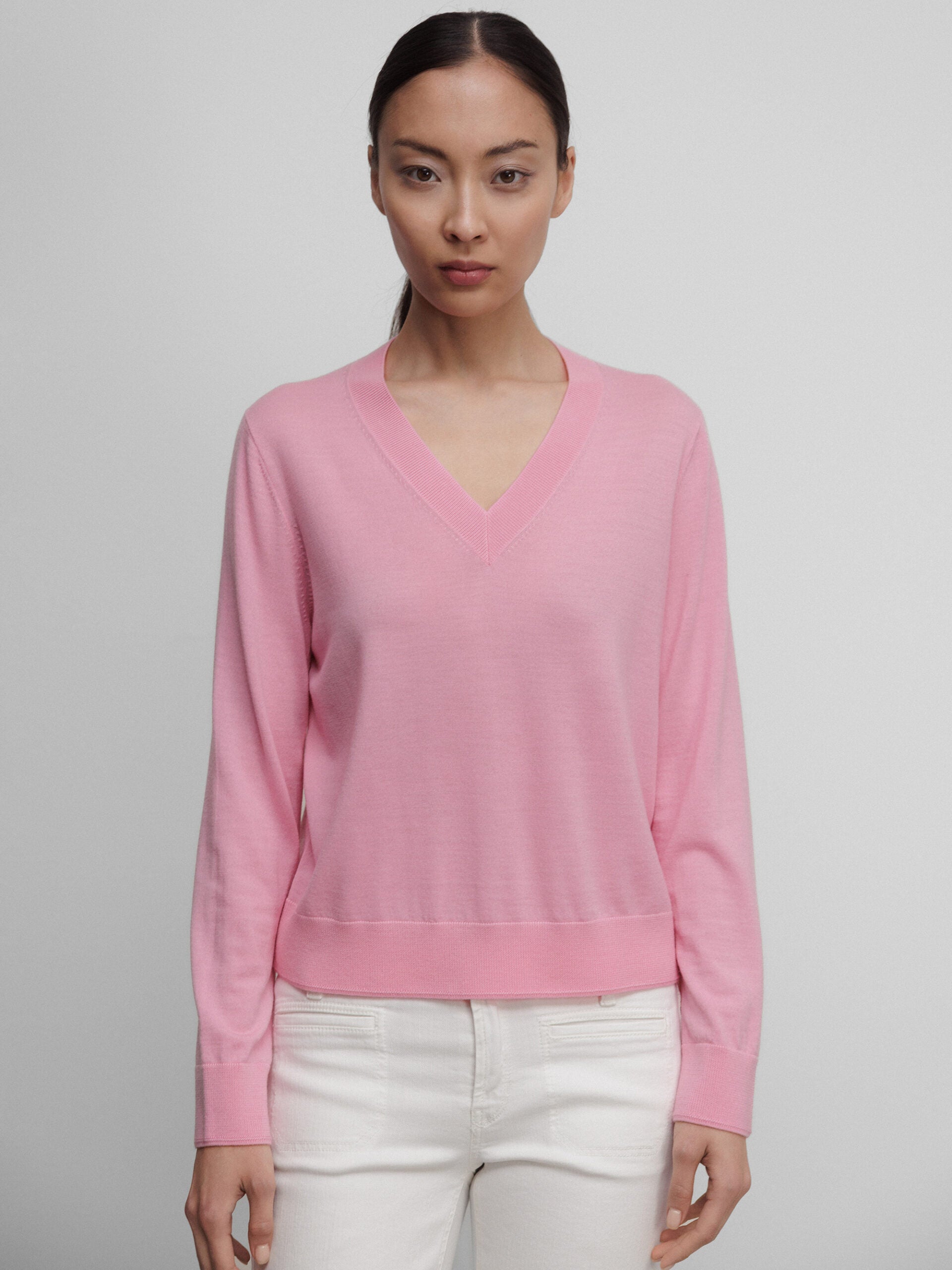 ALLUDE Feinstrickpullover aus Schurwolle Damen (461 PINK)