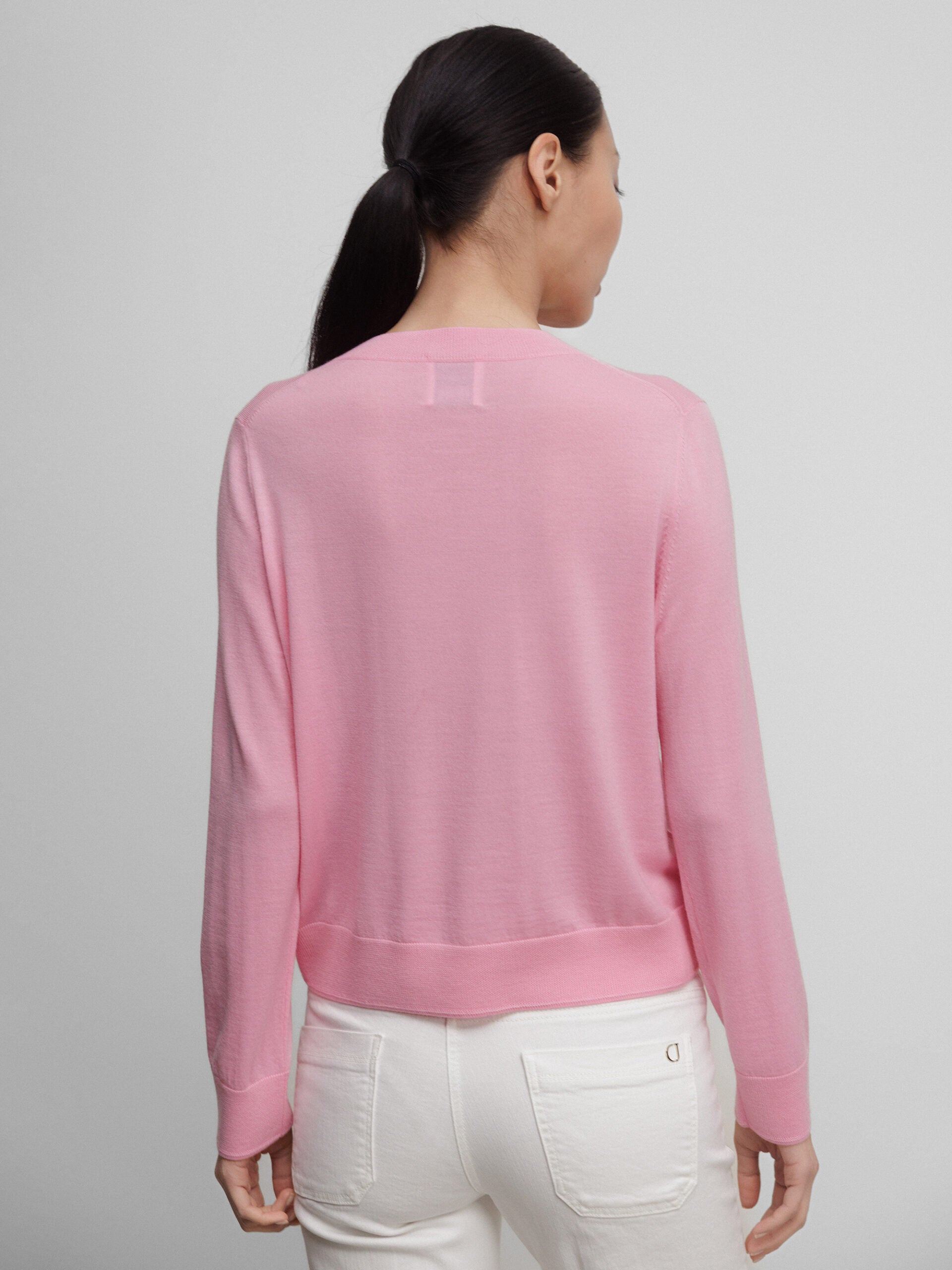 ALLUDE Feinstrickpullover aus Schurwolle Damen (461 PINK)