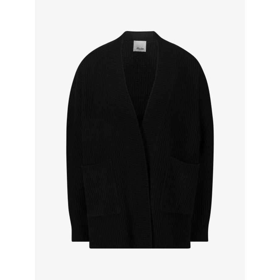 Cashmerestrickjacke schwarz