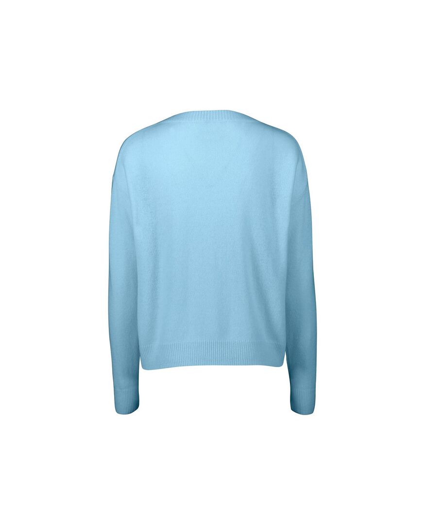 Allude Damen Kaschmirpullover, bleu,