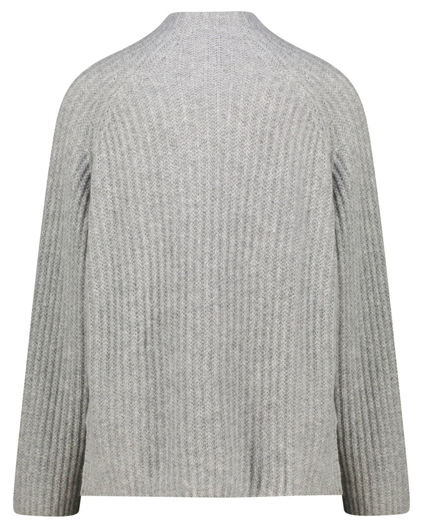 Allude Damen Kaschmirpullover, grau,