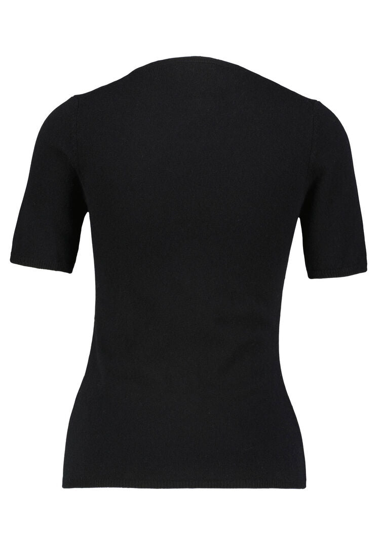 Allude Damen Kaschmirpullover, schwarz,