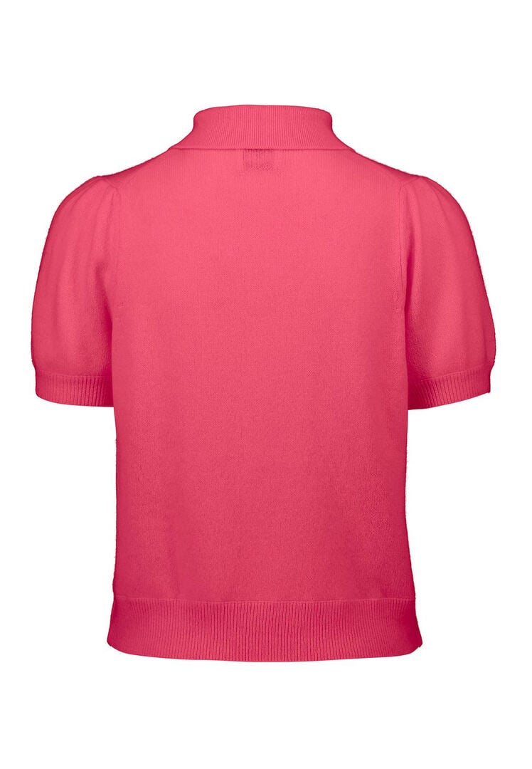 Allude Damen Poloshirt aus Kaschmir, pink,