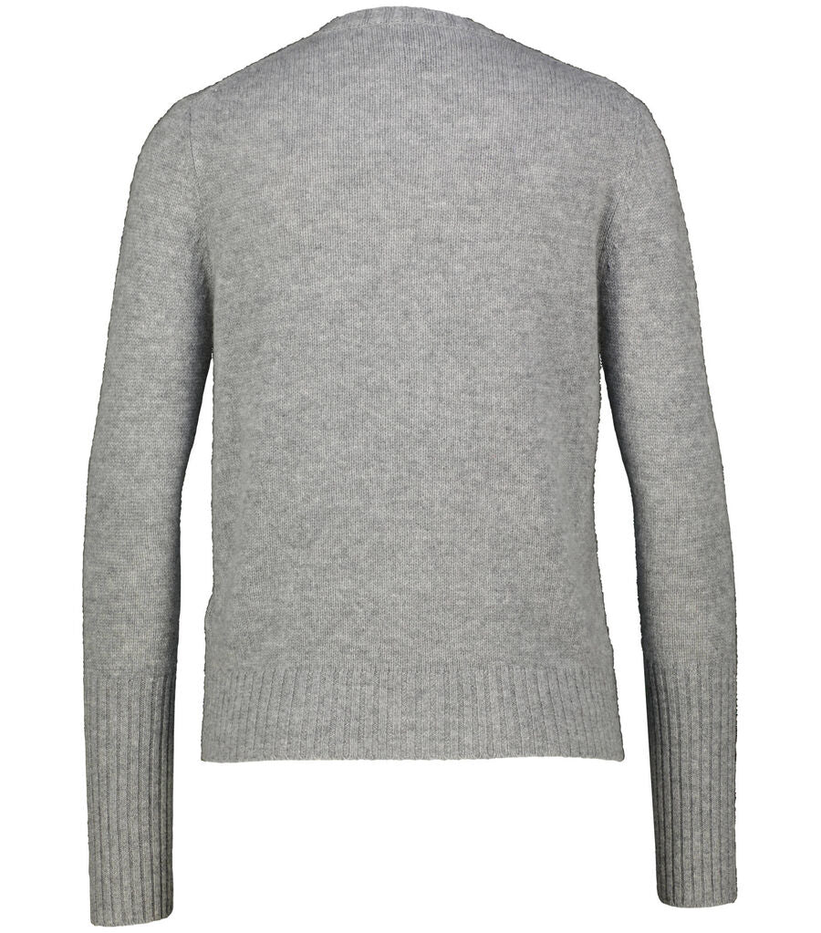 Allude Damen Strickjacke aus Kaschmir, grau,