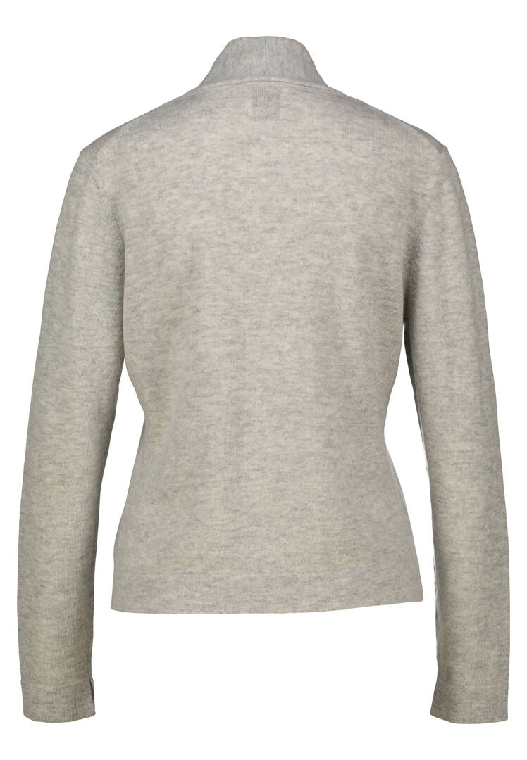Allude Damen Strickjacke aus Kaschmir und Wolle, grau,