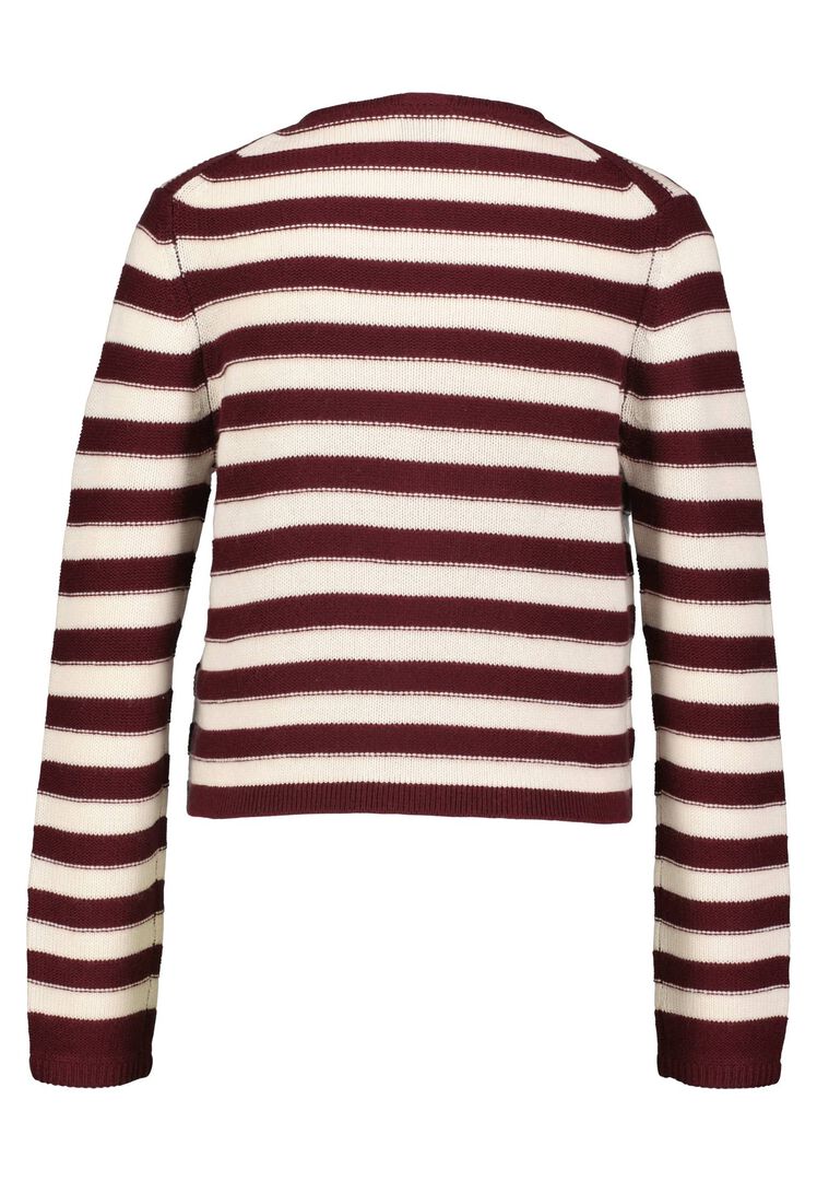 Allude Damen Strickjacke aus Wolle und Kaschmir, bordeaux,