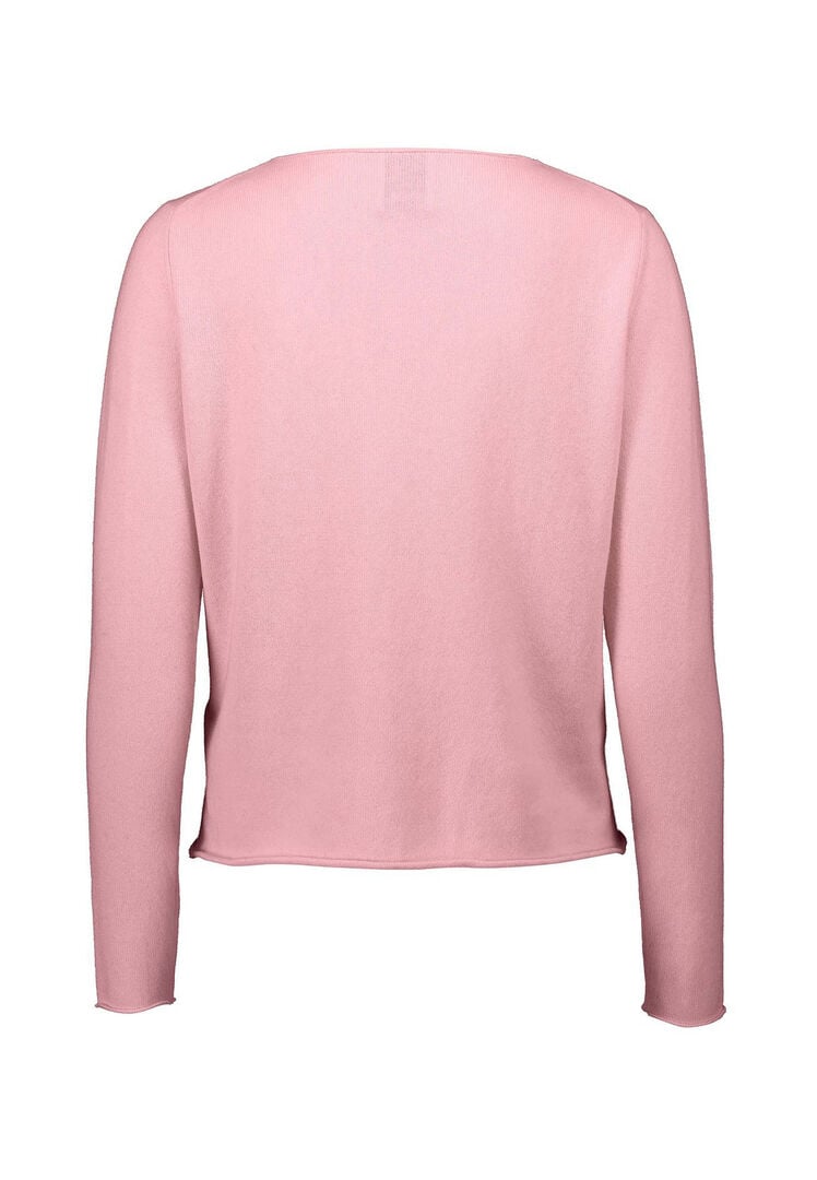 Allude Damen Strickpullover aus Baumwolle-Kaschmir-Mix, rose,