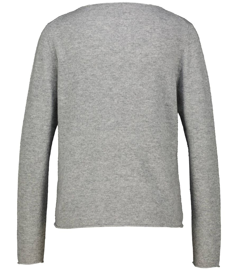 Allude Damen Strickpullover aus Kaschmir, grau,