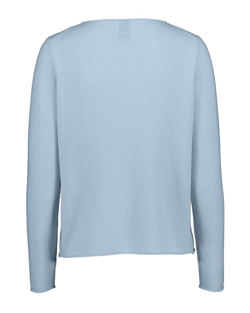 Allude Damen Strickpullover aus Kaschmir, bleu,