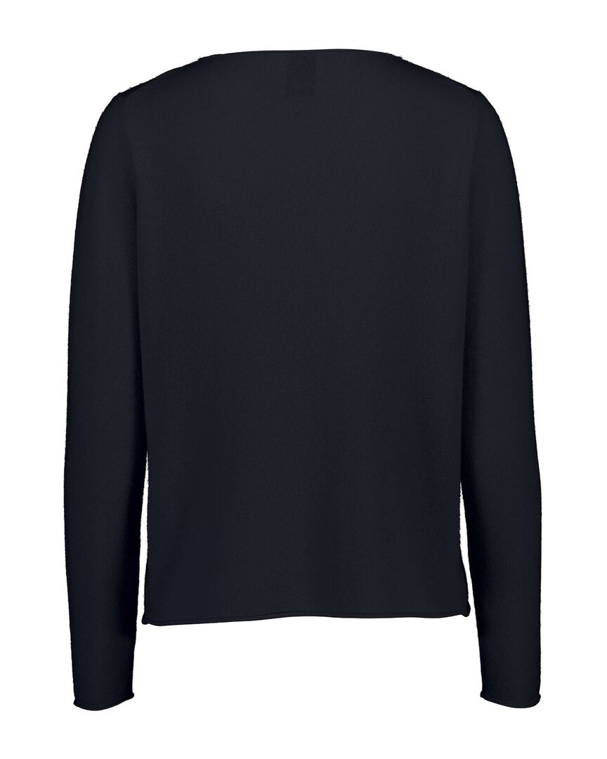 Allude Damen Strickpullover aus Kaschmir, marine,