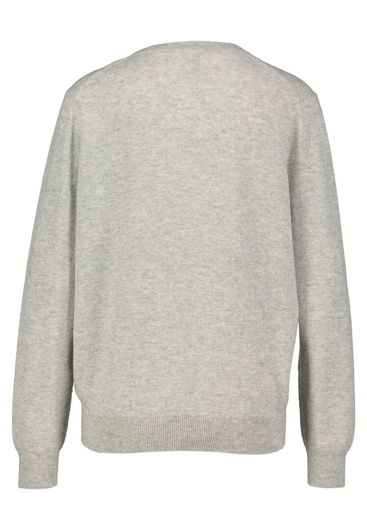 Allude Damen Strickpullover aus Kaschmir, grau,