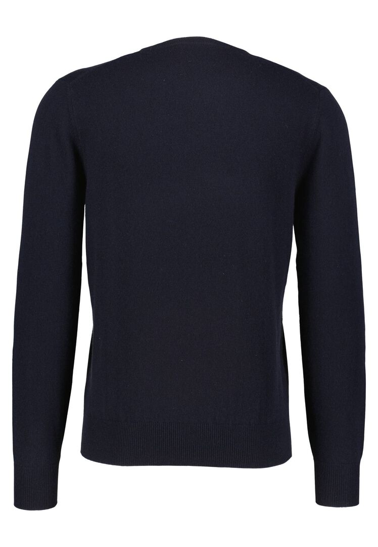 Allude Damen Strickpullover aus Kaschmir, marine, Gr. XXXL