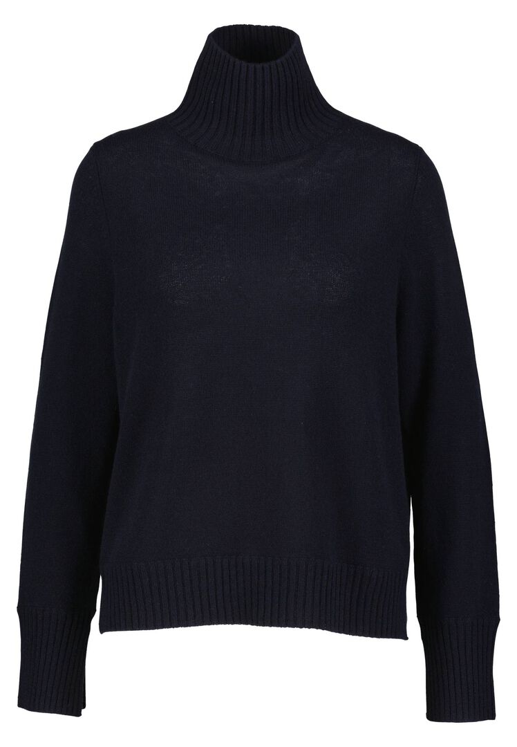 Allude Damen Strickpullover aus Kaschmir, marine,