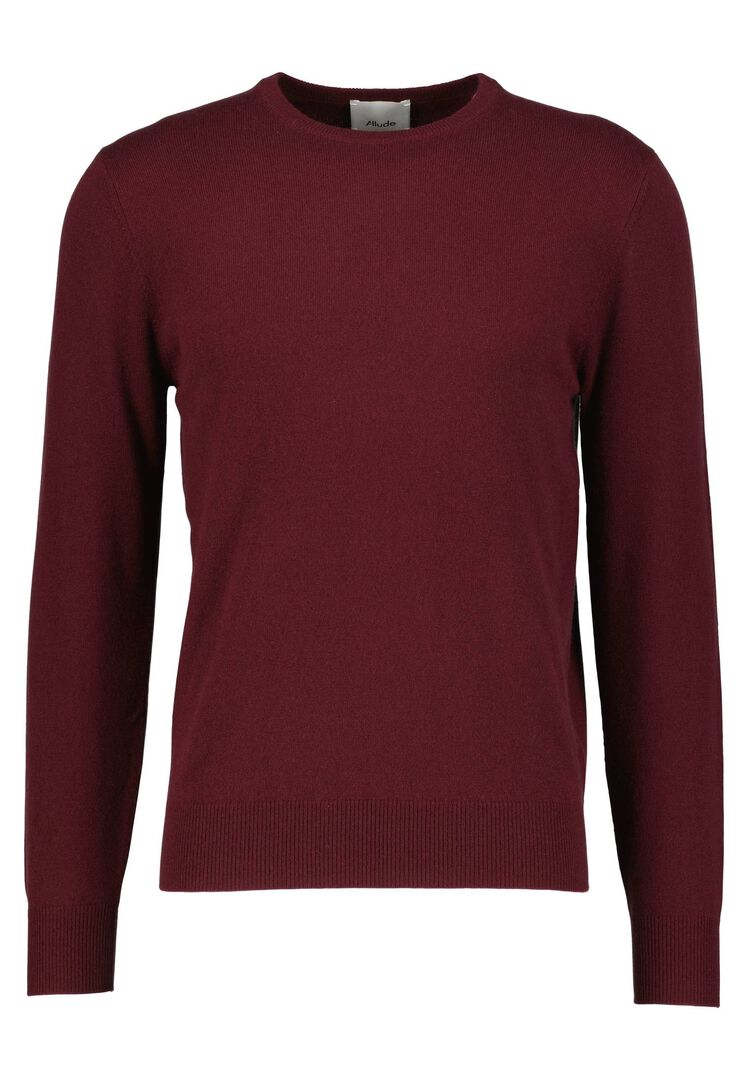 Allude Damen Strickpullover aus Kaschmir, bordeaux,