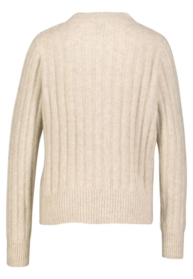 Allude Damen Strickpullover aus Kaschmir und Seide , camel,