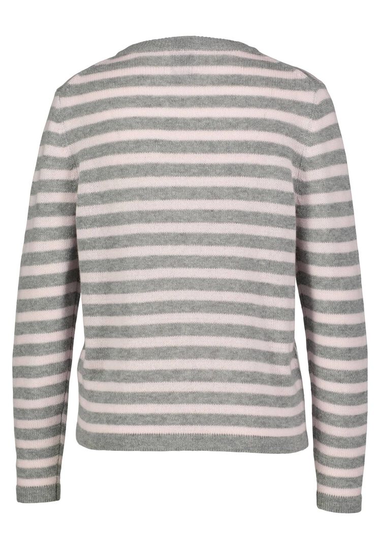 Allude Damen Strickpullover aus Kaschmir und Wolle, rose,